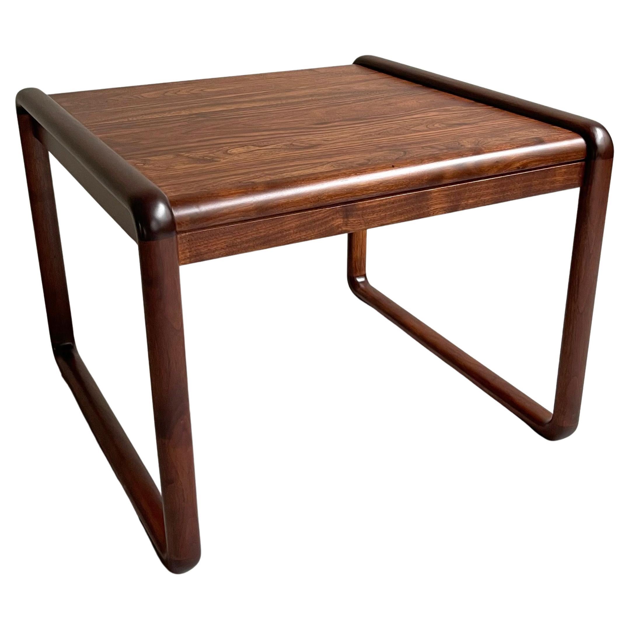 Mid-Century Modern Walnut Side Table by Gunlocke For Sale