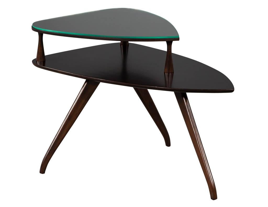 American Mid-Century Modern Walnut Side Table For Sale