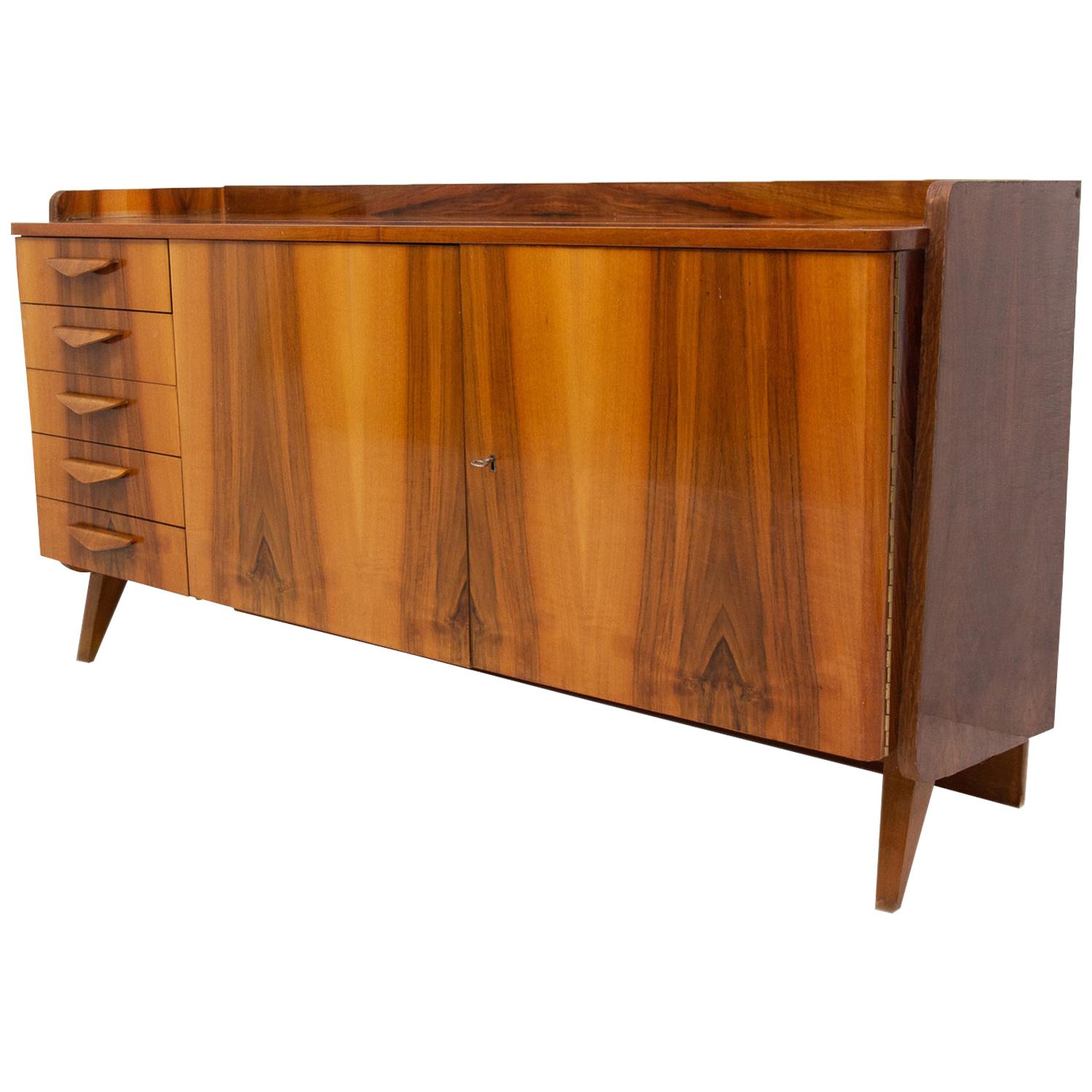 Mid-Century Modern Walnut Sideboard by František Jirák, 1960s, Czechoslovakia