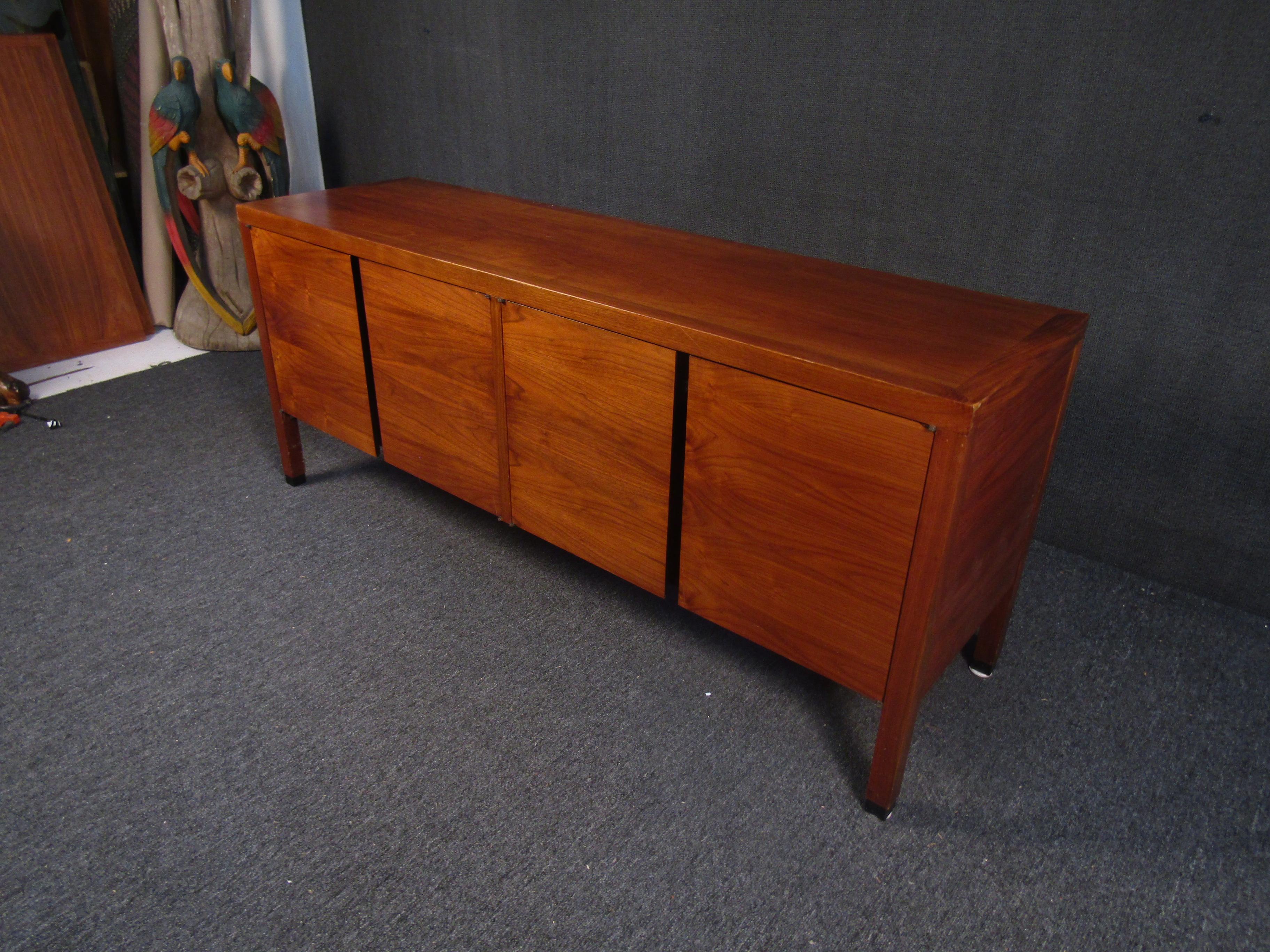 mid century modern sideboard walnut