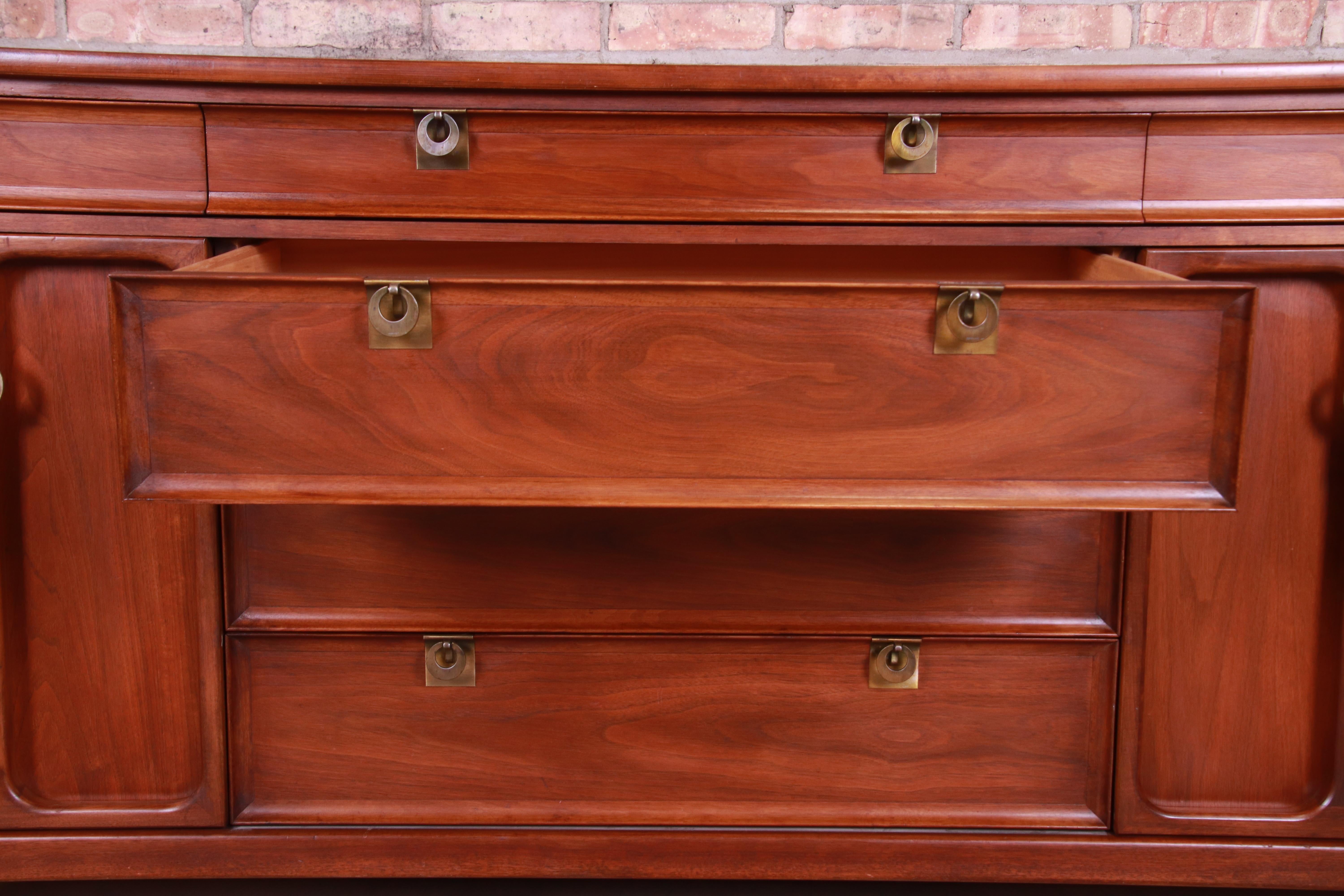 Mid-Century Modern Walnut Sideboard or Credenza by White Furniture, circa 1960s 1