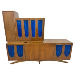 Mid-Century Modern Walnut Sideboard with Bar Cabinet