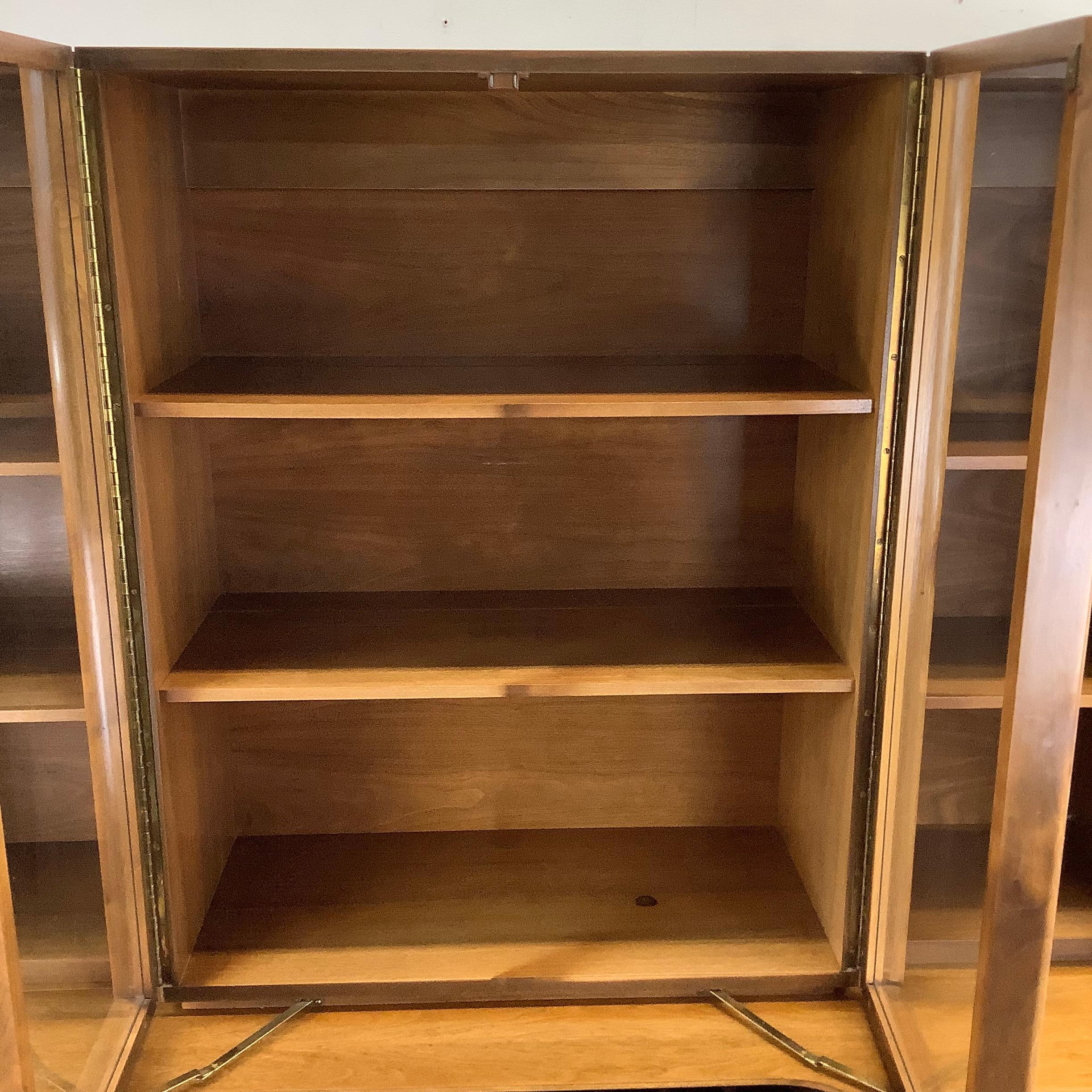 Mid-Century Modern Walnut Sideboard with Display Topper 4