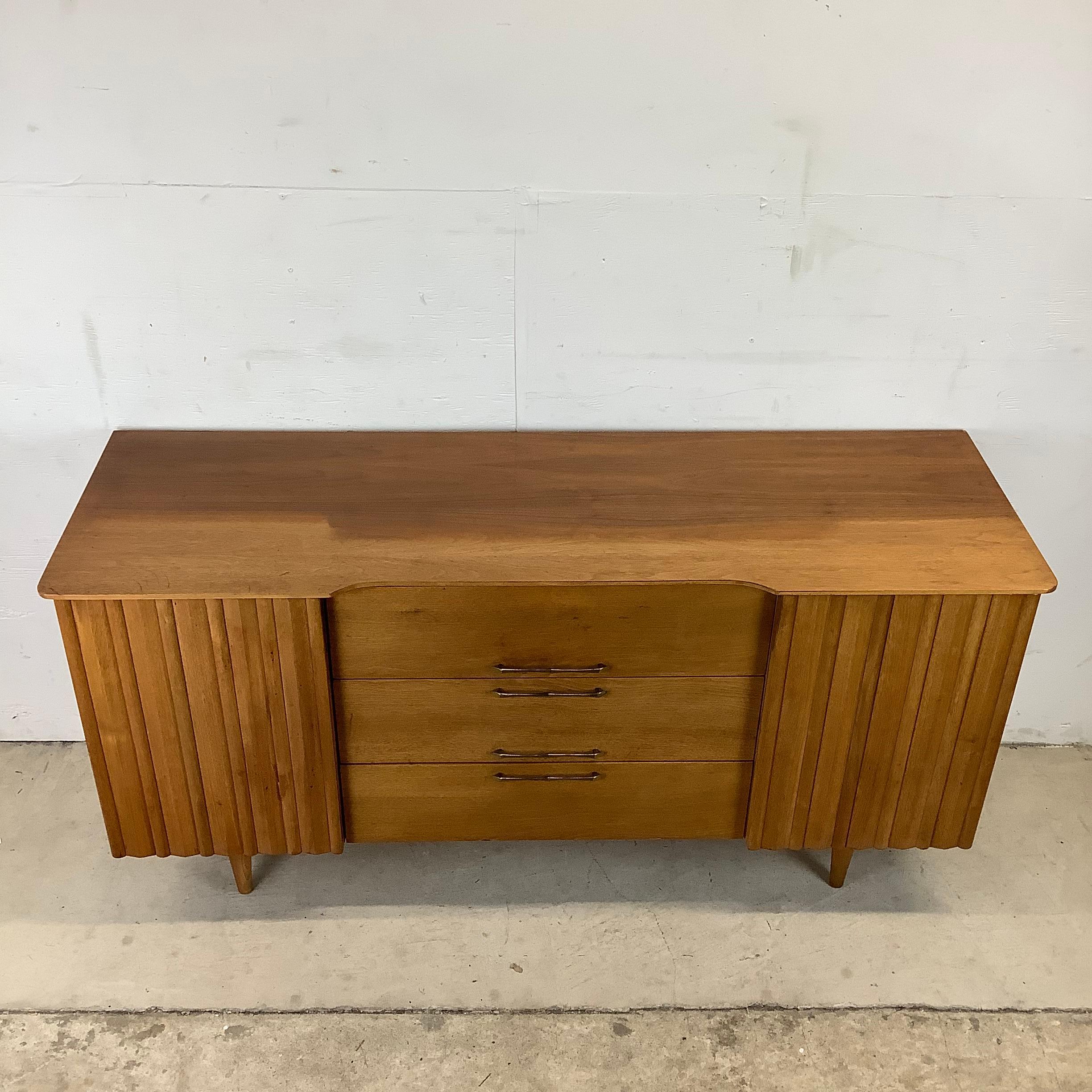 Unknown Mid-Century Modern Walnut Sideboard with Display Topper