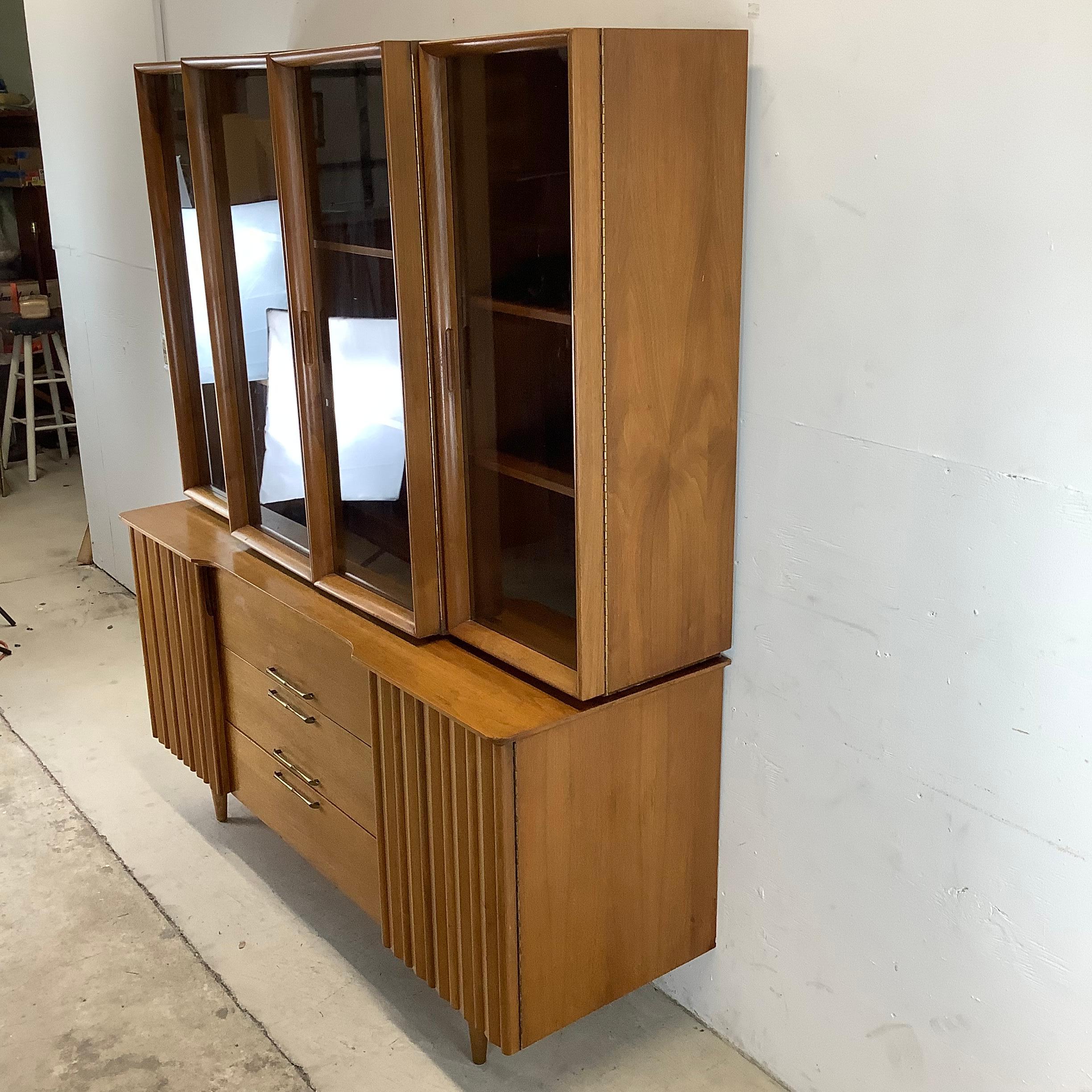 Other Mid-Century Modern Walnut Sideboard with Display Topper