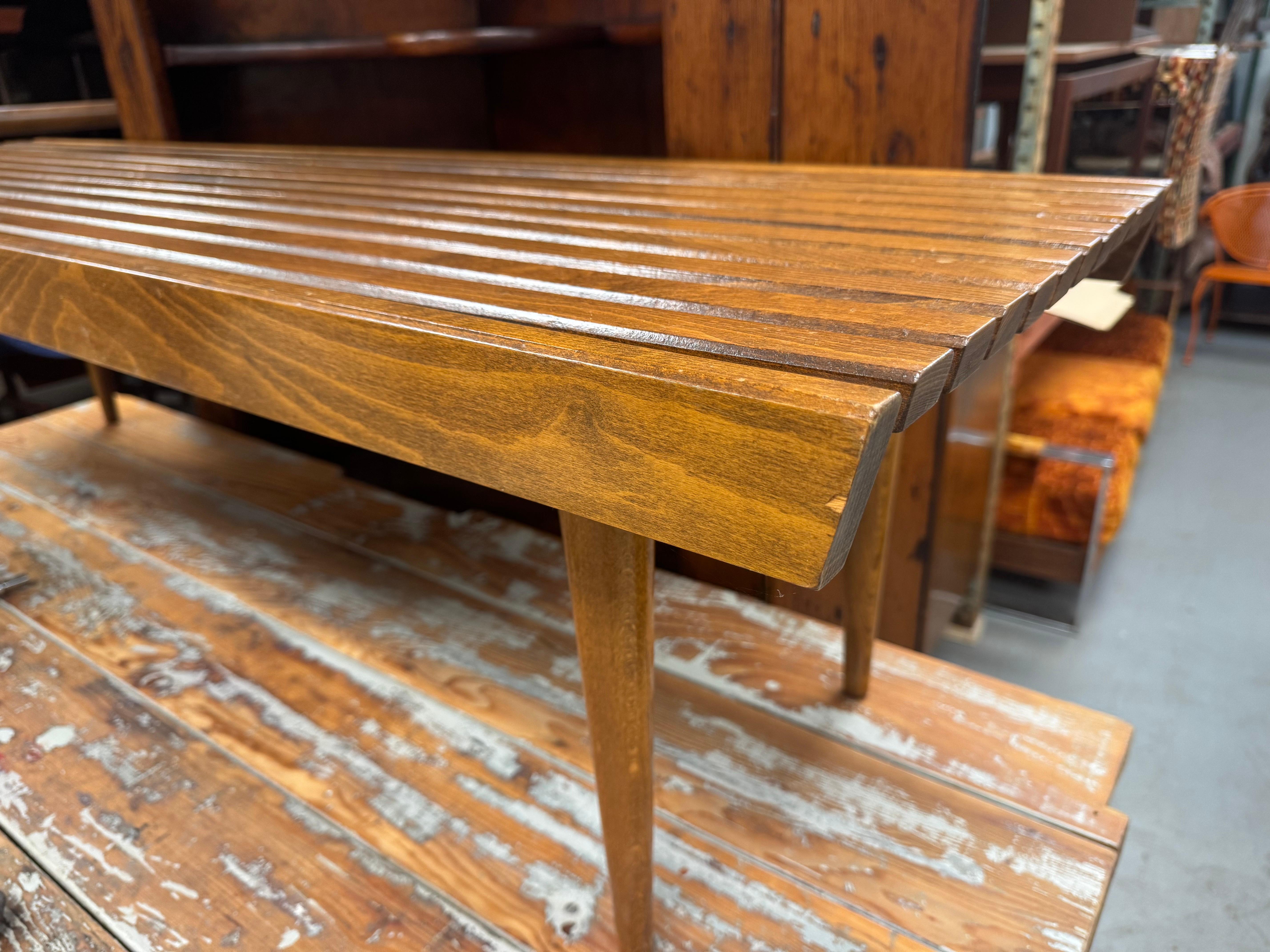 Mid-Century Modern Walnut Slat 60