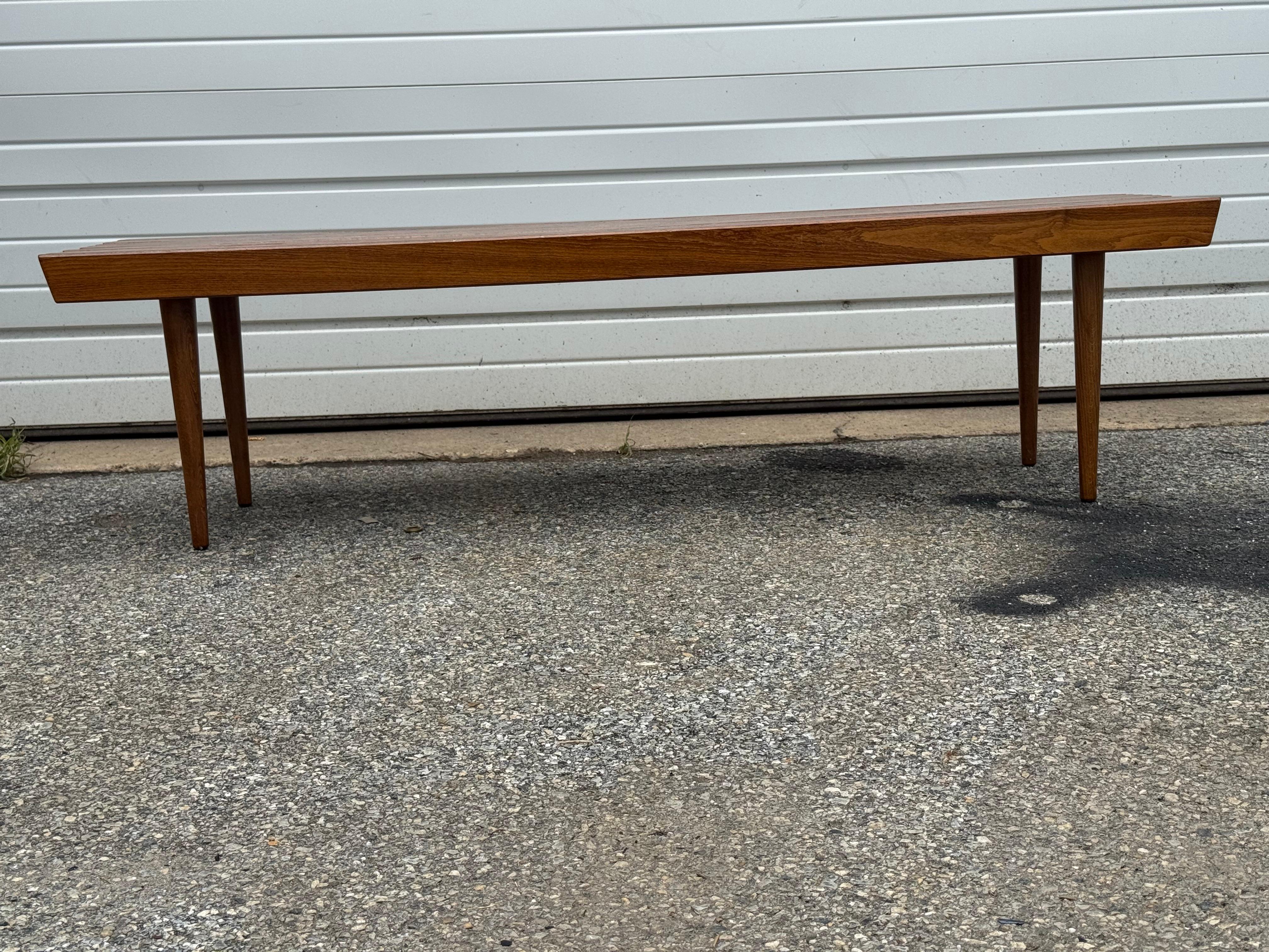 Mid-Century Modern Walnut Slat 60