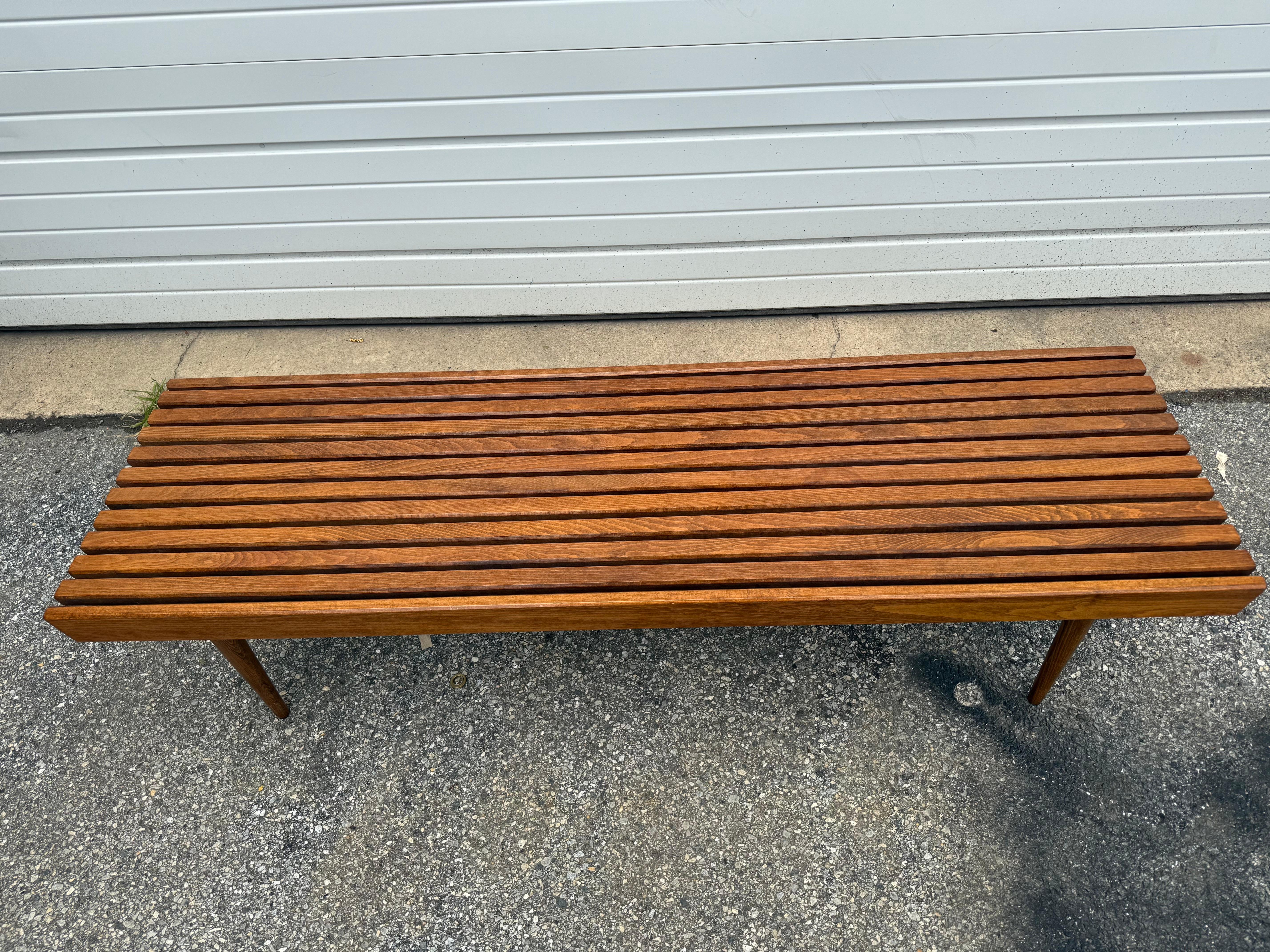 Mid-Century Modern Walnut Slat 60