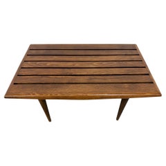 Mid-Century Modern Walnut Slatted Bench - Refinished!