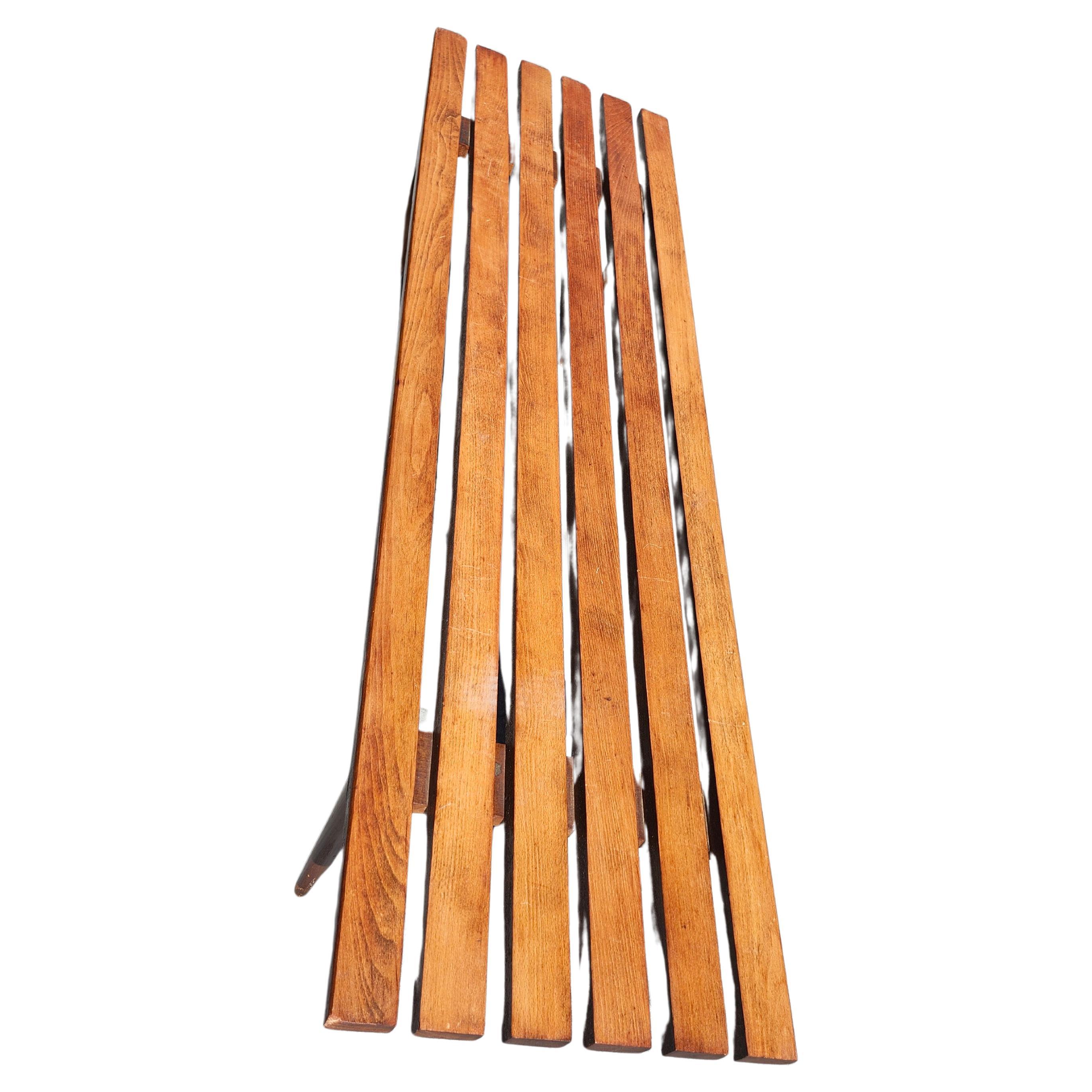Mid-20th Century Mid-Century Modern Walnut Slatted Cocktail Table or Bench style of George Nelson For Sale