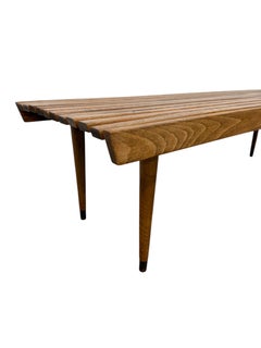 Mid-Century Modern Walnut Slatted Coffee Table