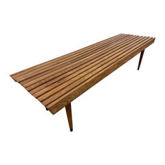 Mid-Century Modern Walnut Slatted Coffee Table