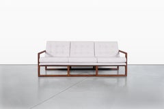 Mid-Century Modern Walnut Sofa Attributed to Milo Baughman