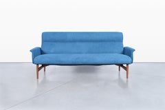 Mid-Century Modern Walnut Sofa