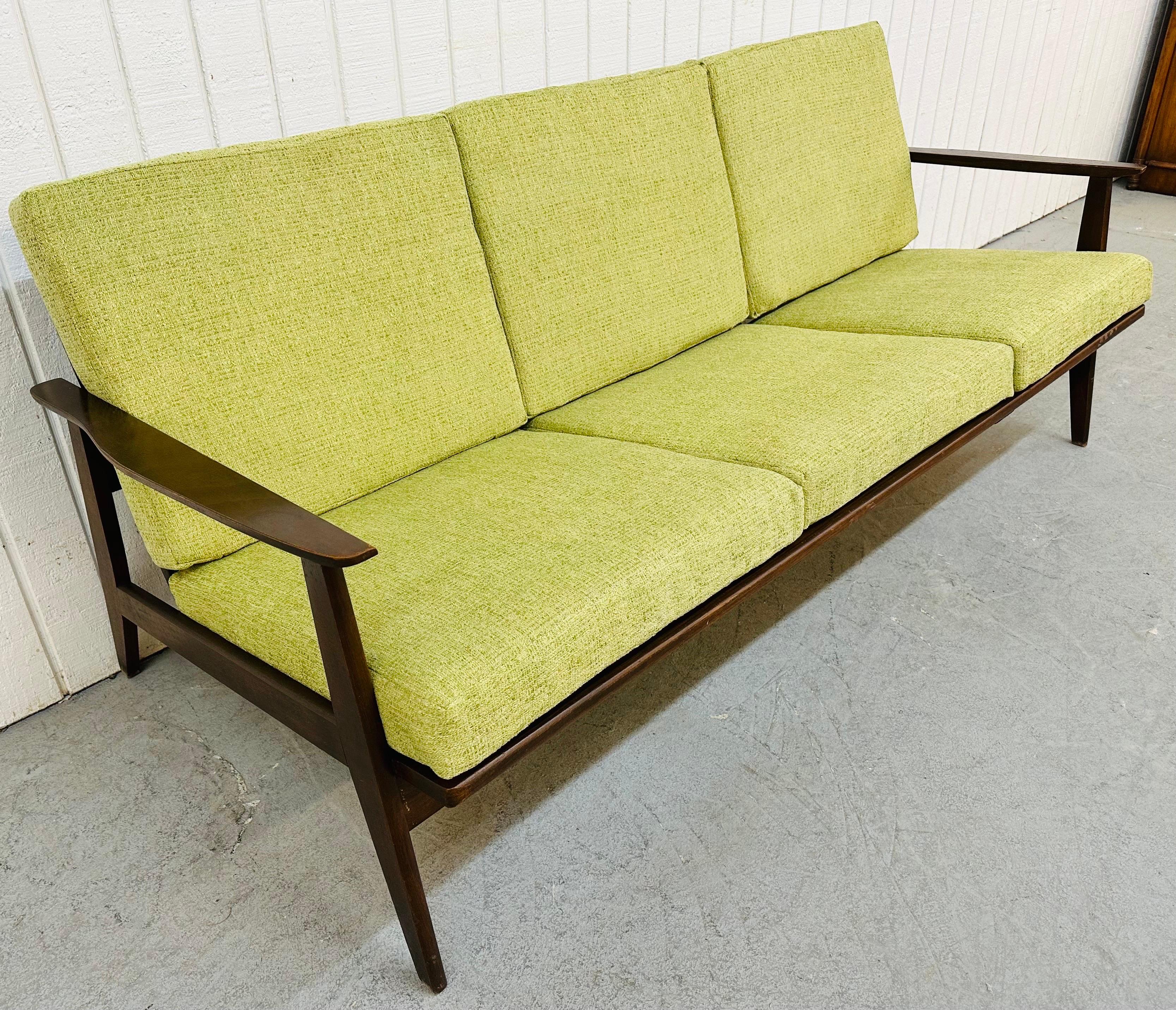 American Mid-Century Modern Walnut Sofa