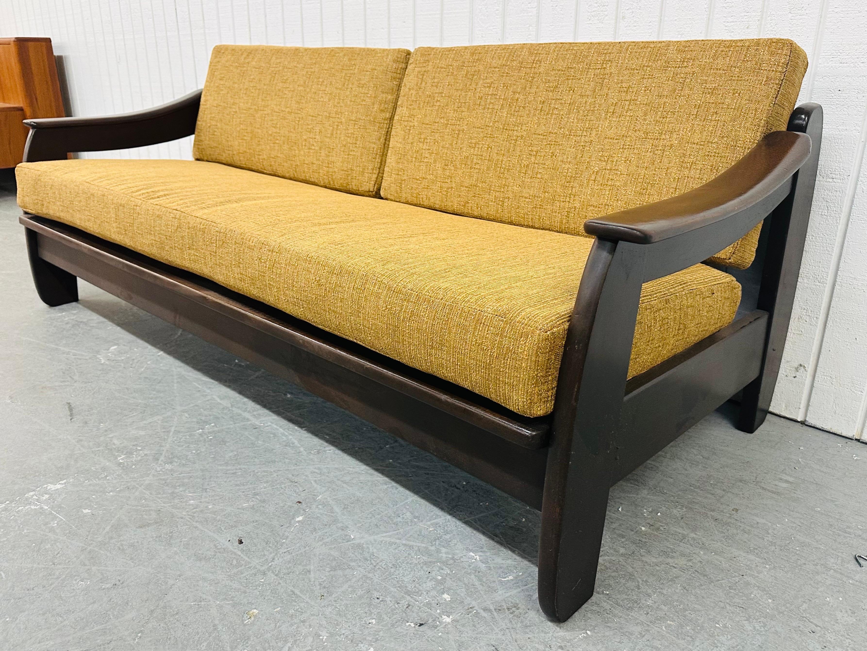 American Mid-Century Modern Walnut Sofa