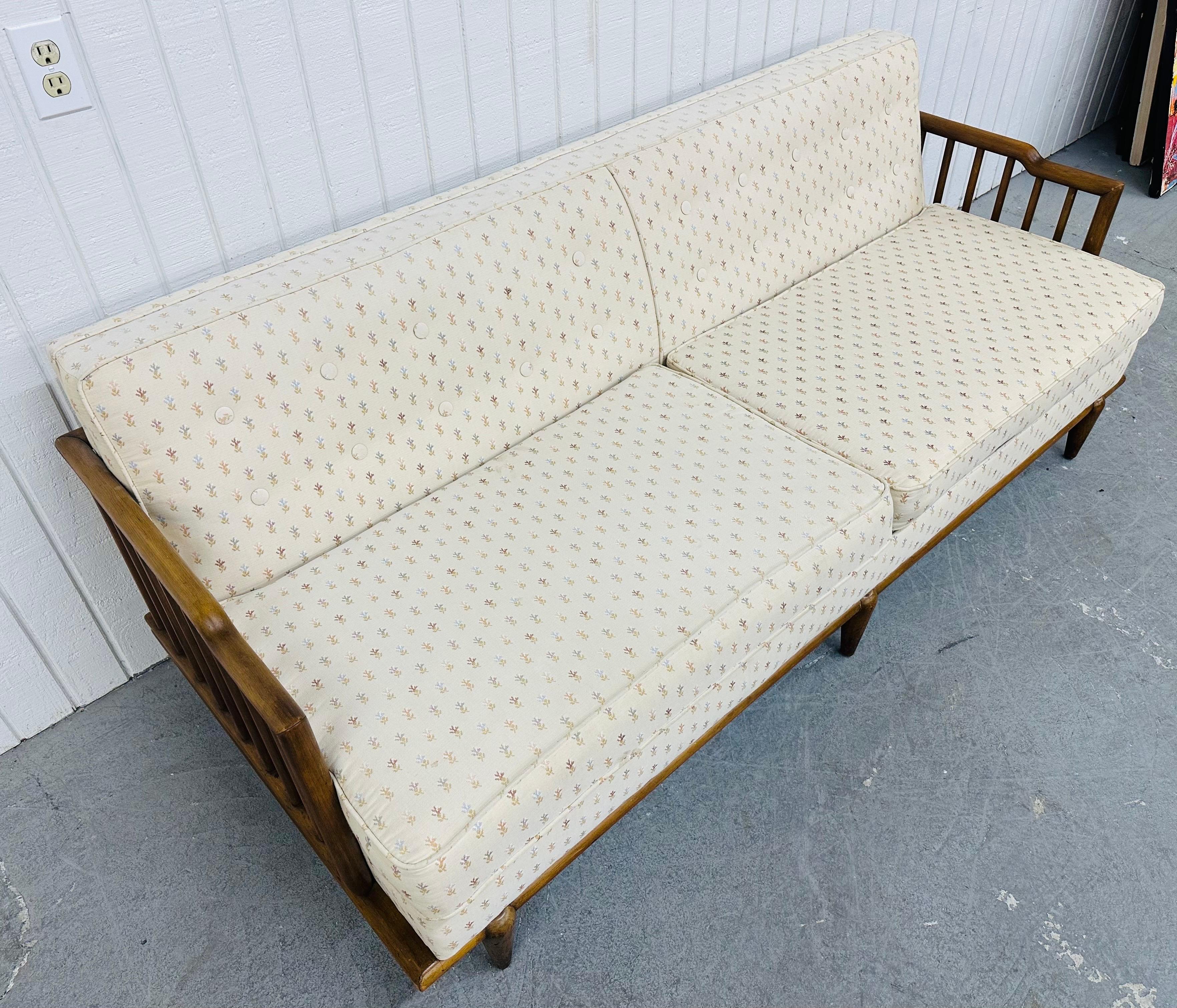 Mid-Century Modern Walnut Sofa In Good Condition In Clarksboro, NJ