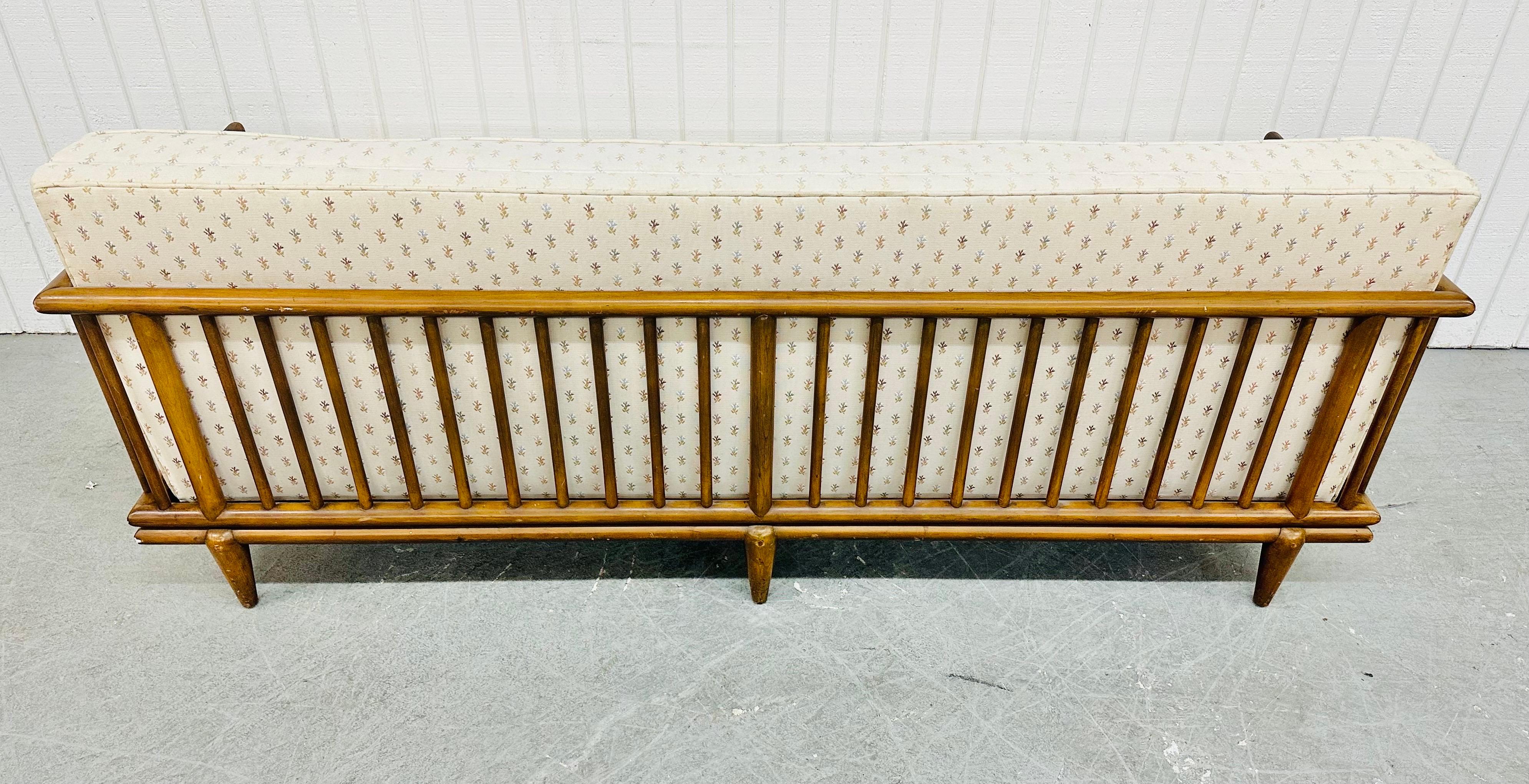 Upholstery Mid-Century Modern Walnut Sofa