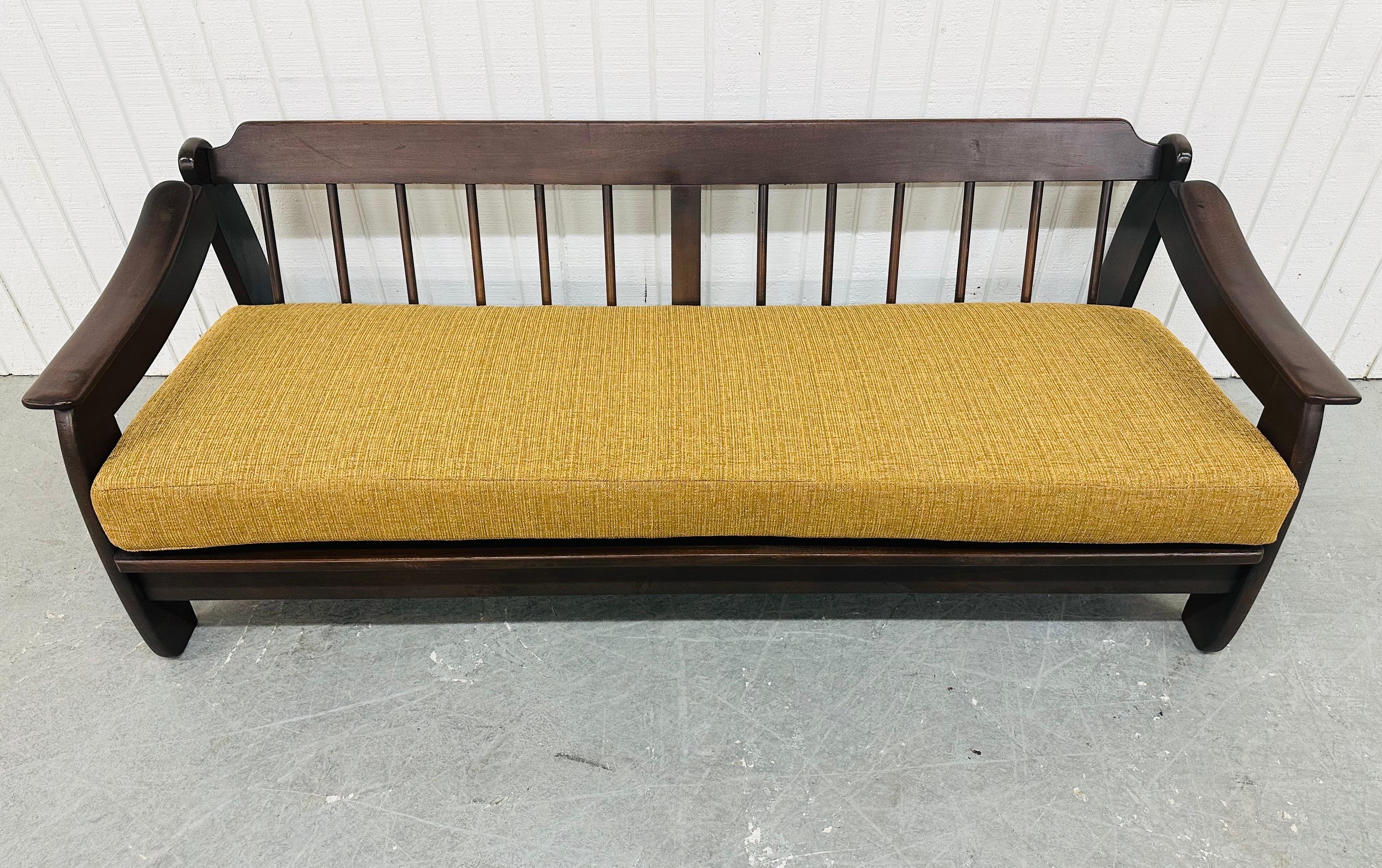 Upholstery Mid-Century Modern Walnut Sofa