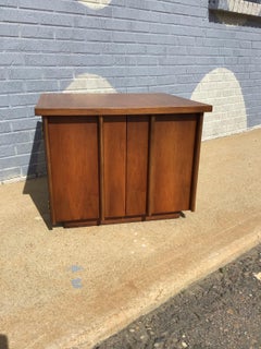 Mid-Century Modern Walnut Square Side Table by Lane Furniture, 1965