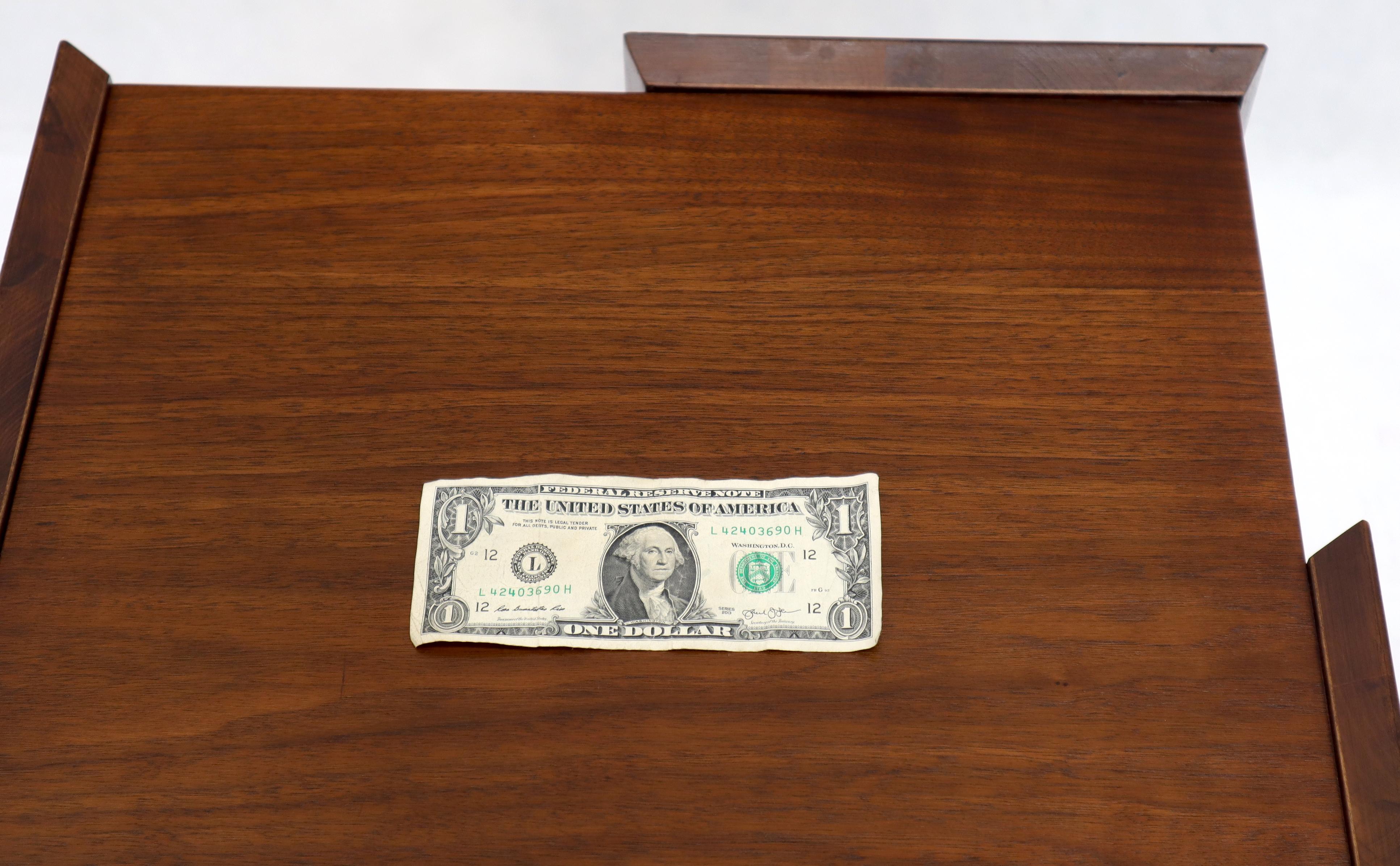 Mid-Century Modern Walnut Stand Revolving Bookcase 6