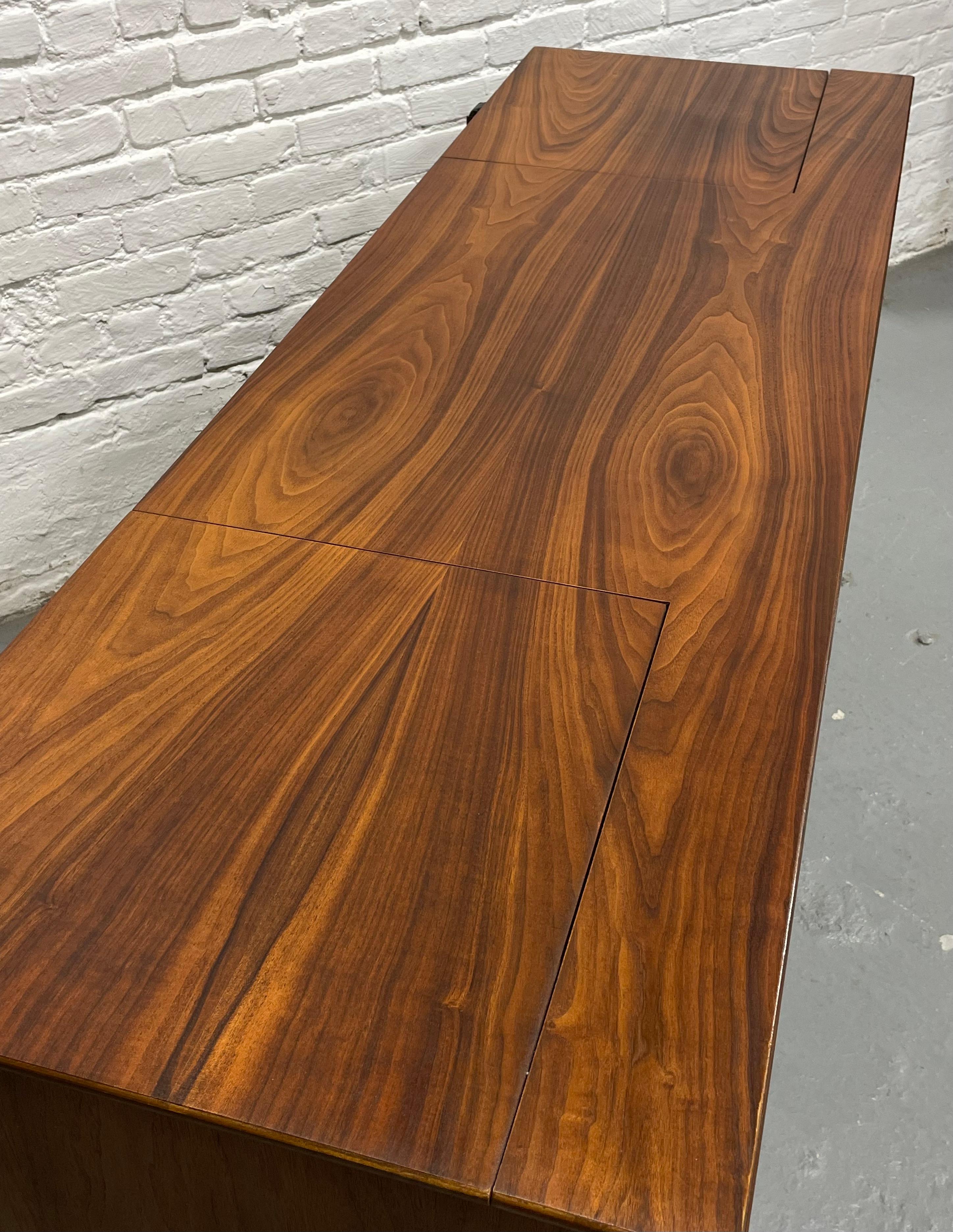 Mid Century MODERN Walnut Stereo Cabinet / CREDENZA in the style of Brasilia 6