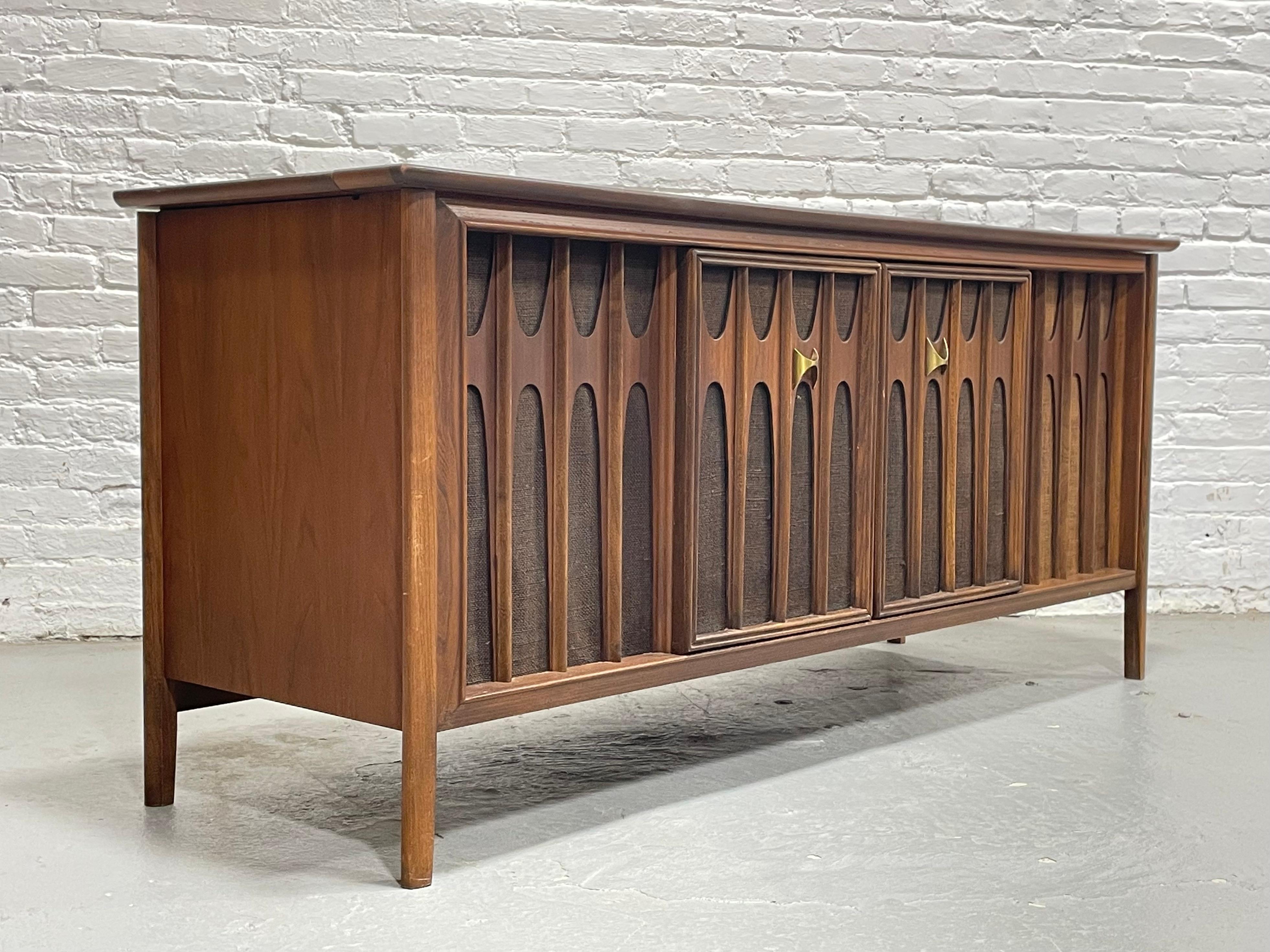 Mid Century MODERN Walnut Stereo Cabinet / CREDENZA in the style of Brasilia 7