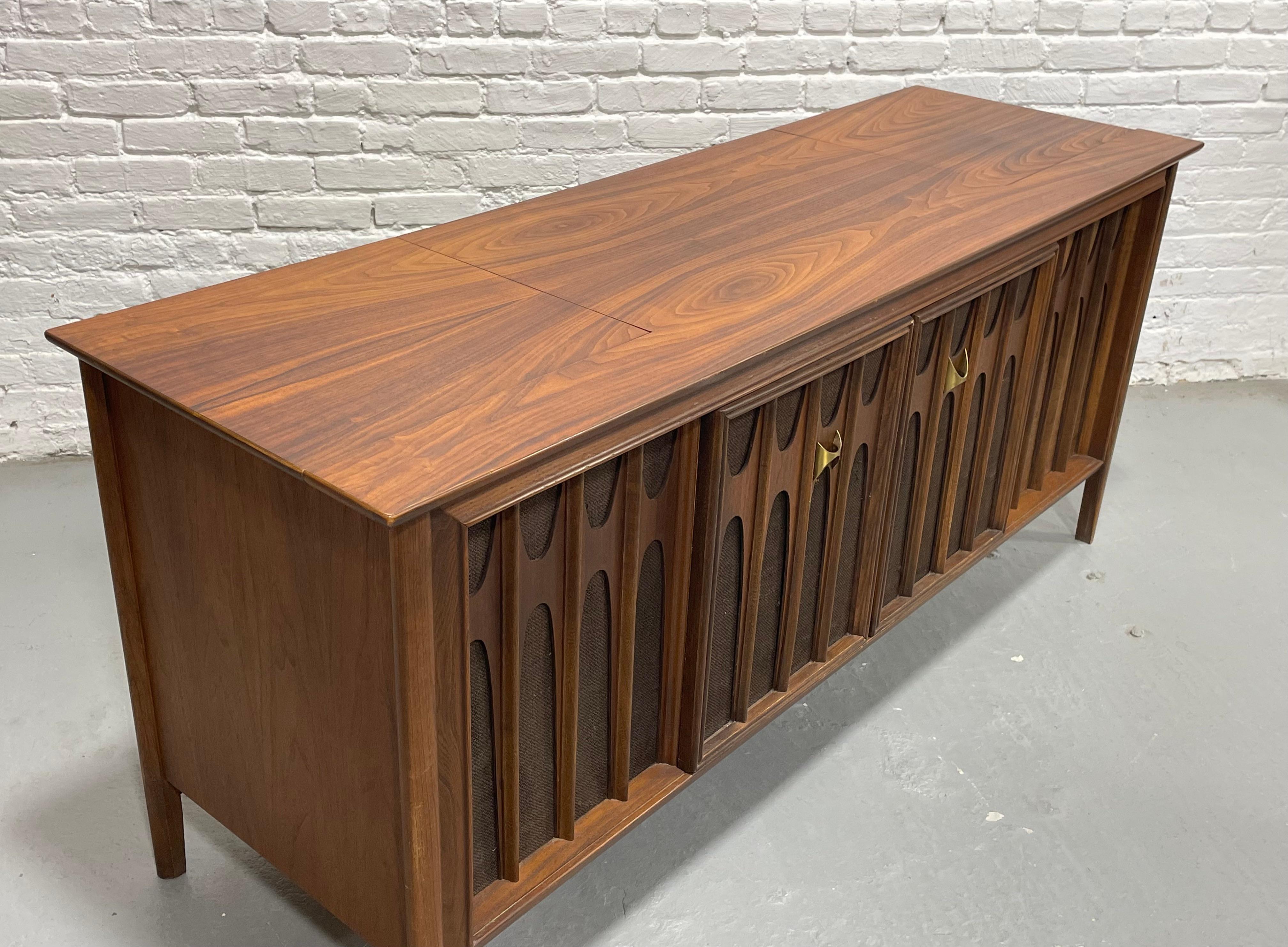Mid Century MODERN Walnut Stereo Cabinet / CREDENZA in the style of Brasilia 10