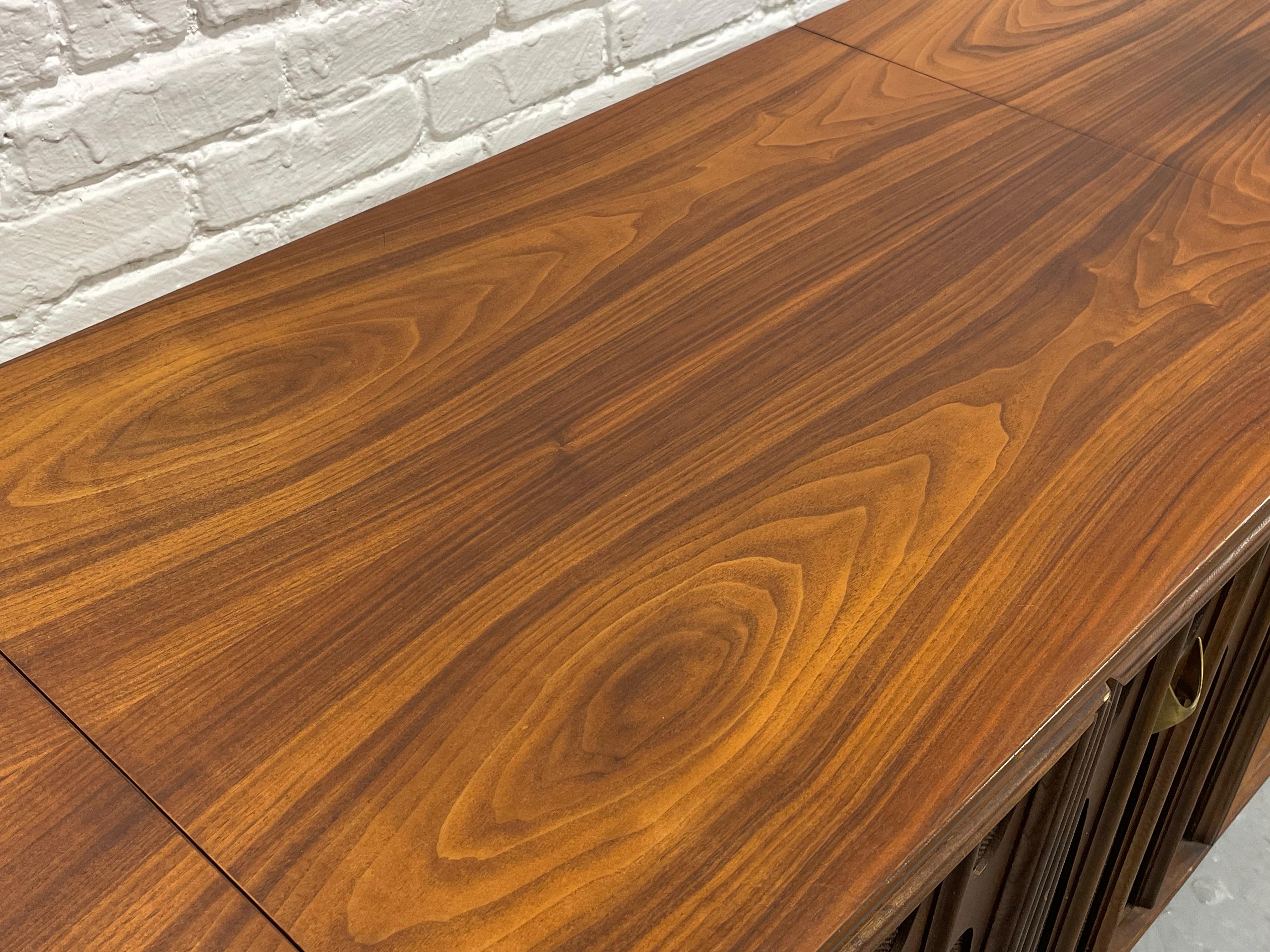 Mid Century MODERN Walnut Stereo Cabinet / CREDENZA in the style of Brasilia 11