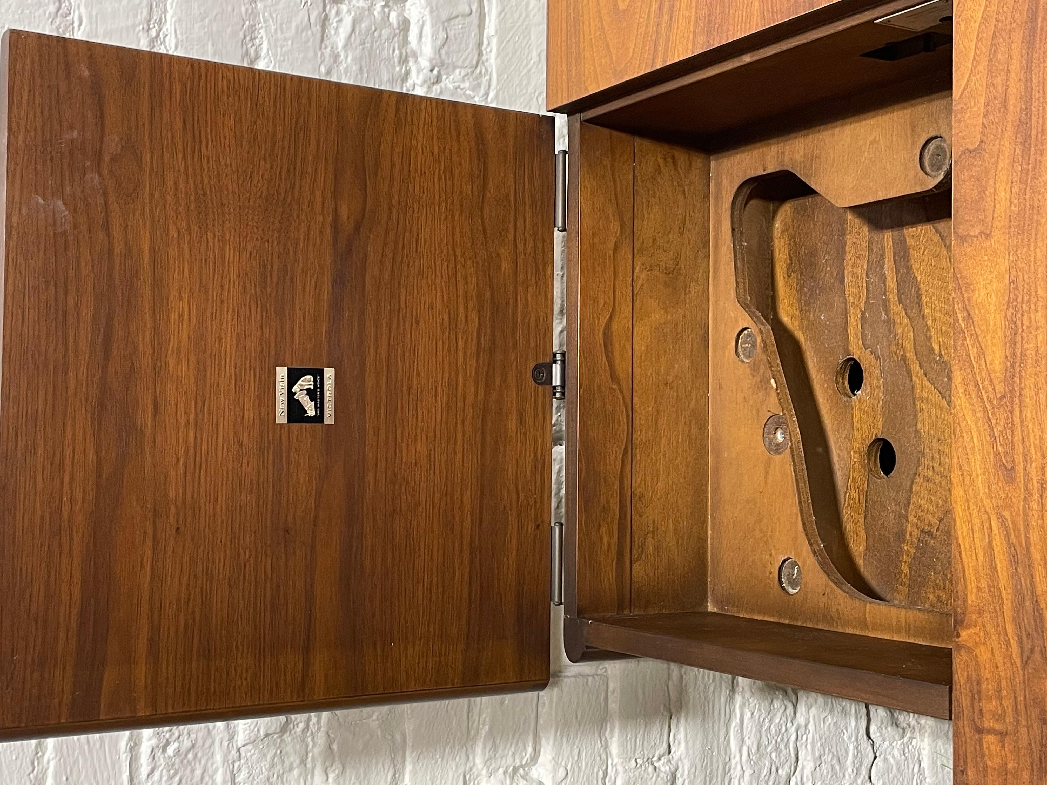 Mid Century MODERN Walnut Stereo Cabinet / CREDENZA in the style of Brasilia 1