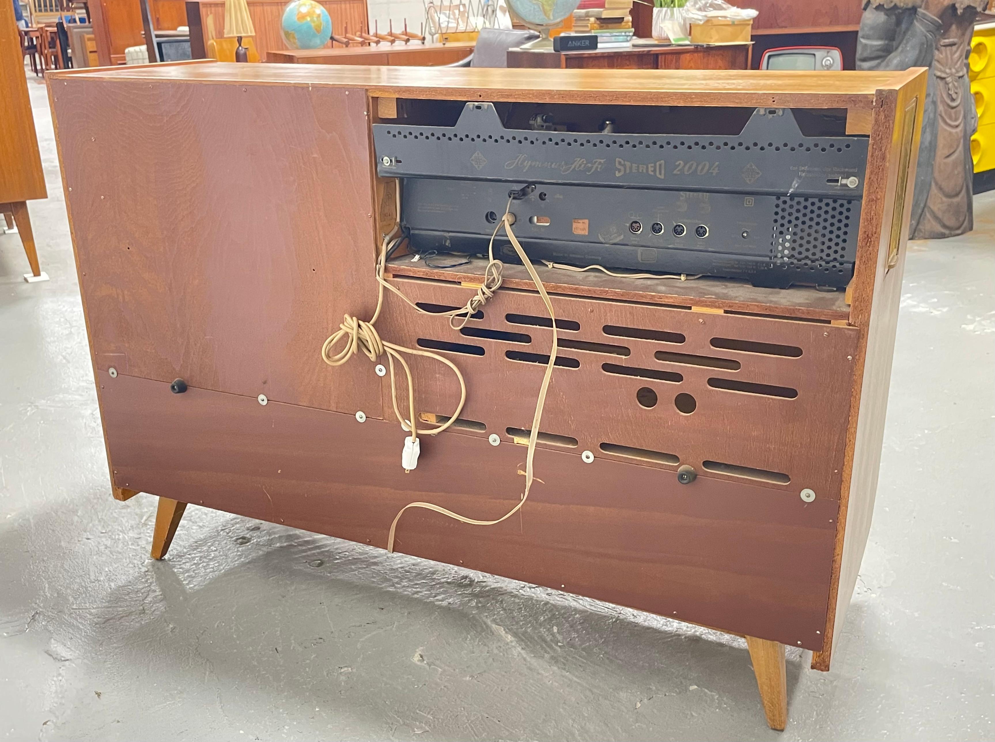Mid Century Modern Walnut Stereo Console, West Germany, 1959 For Sale 13