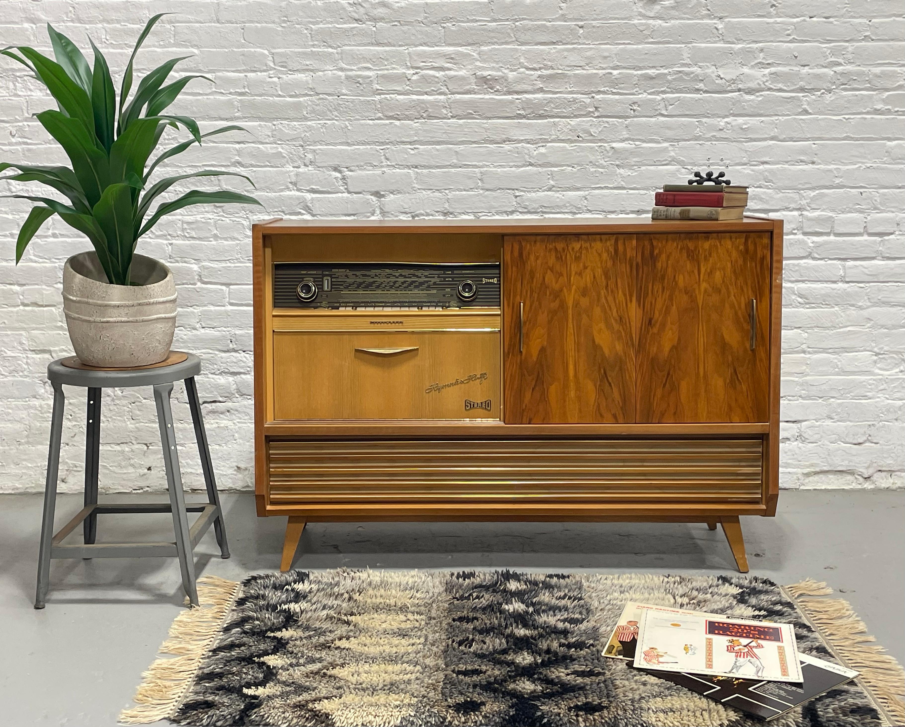 Mid-Century Modern Mid Century Modern Walnut Stereo Console, West Germany, 1959 For Sale
