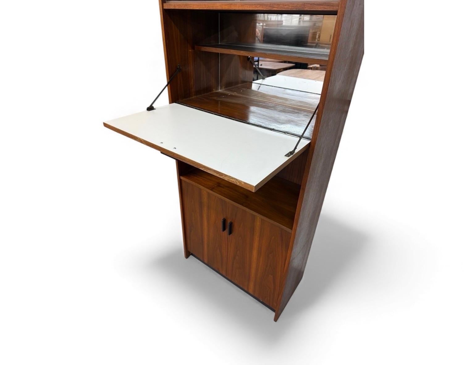 Mid-20th Century Mid-Century Modern Walnut Storage Cabinets - Set of 2 For Sale