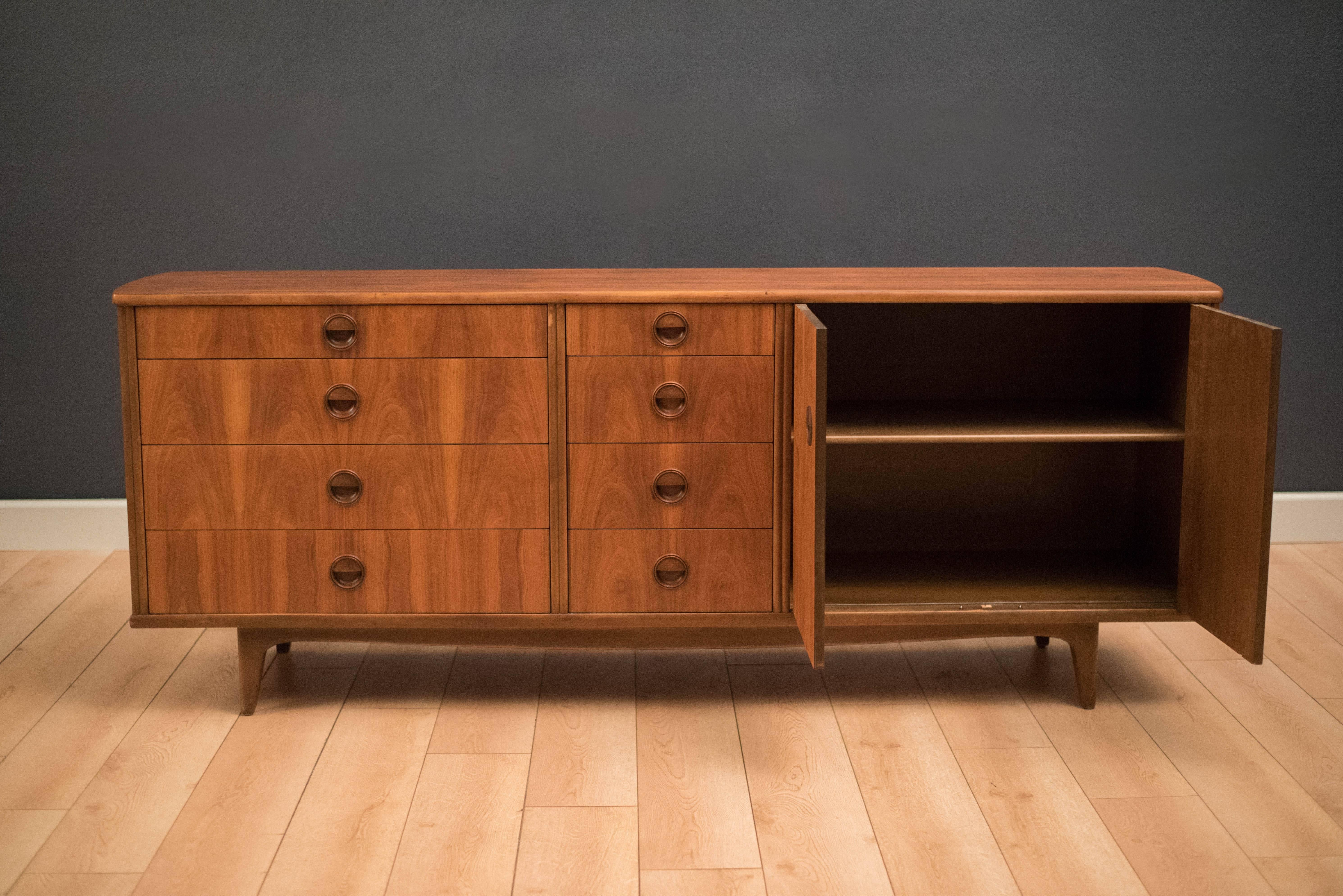 American Mid-Century Modern Langstrom Walnut Dresser