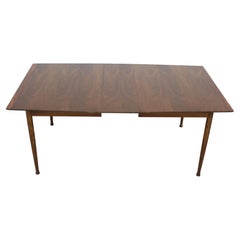 Vintage Mid-Century Modern Walnut Surfboard Dining Table W Extension