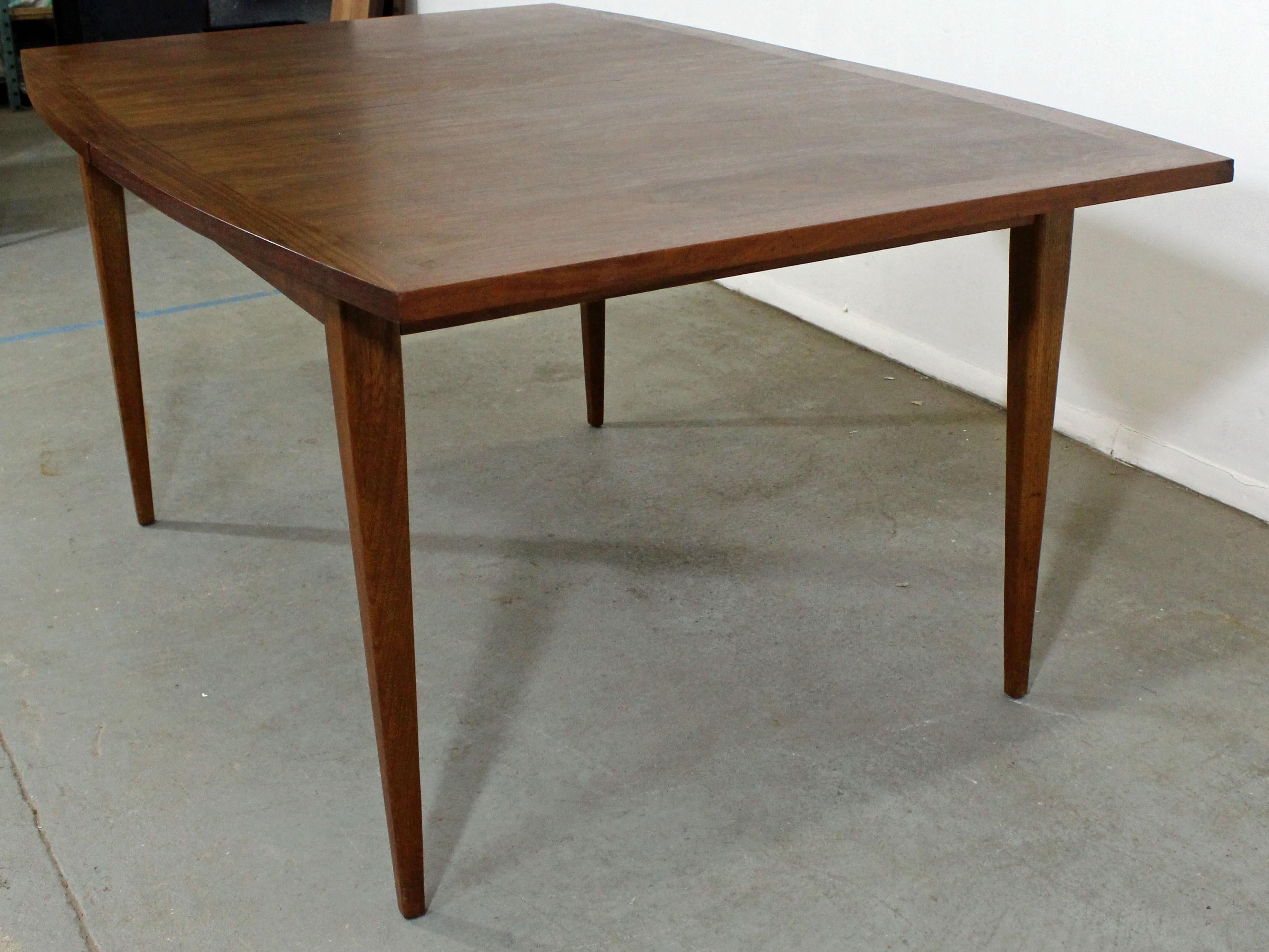 Unknown Mid-Century Modern Walnut Surfboard Dining Extension Table