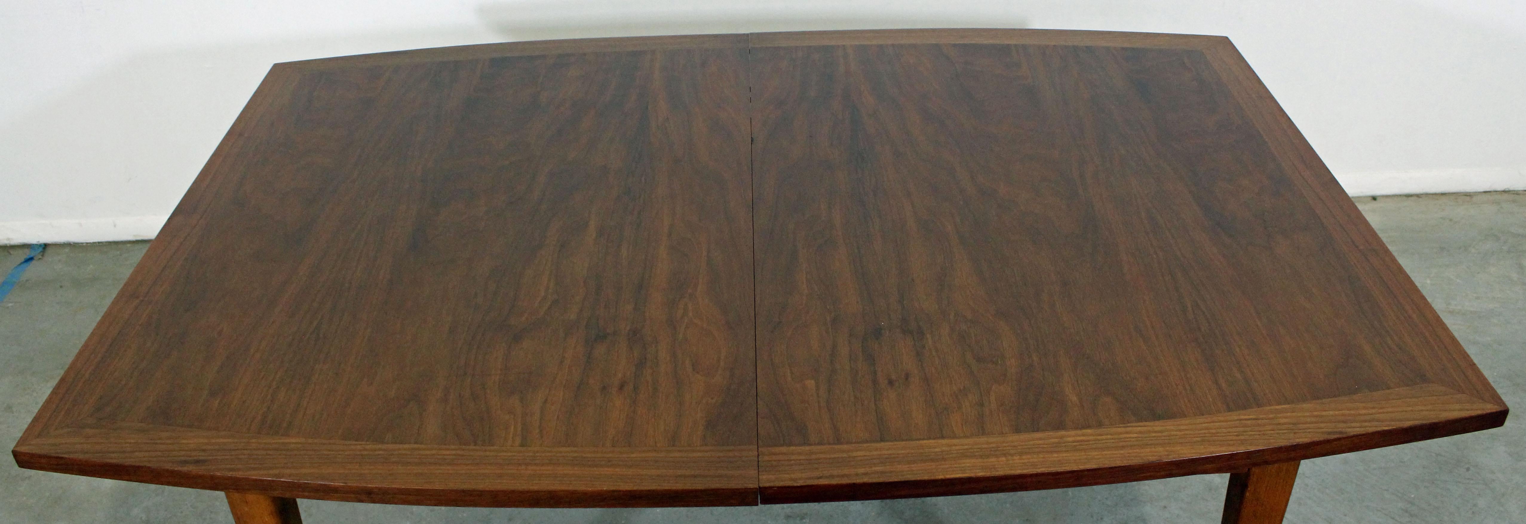 20th Century Mid-Century Modern Walnut Surfboard Dining Extension Table