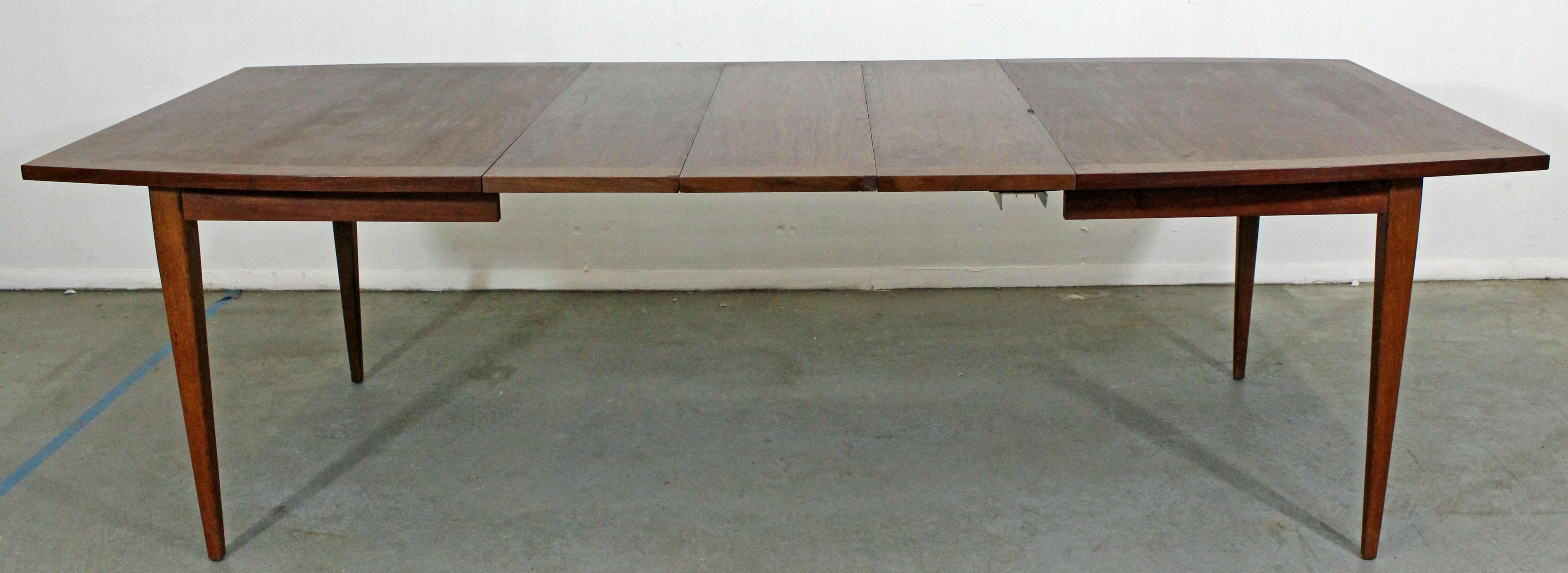 Mid-Century Modern Walnut Surfboard Dining Extension Table 1