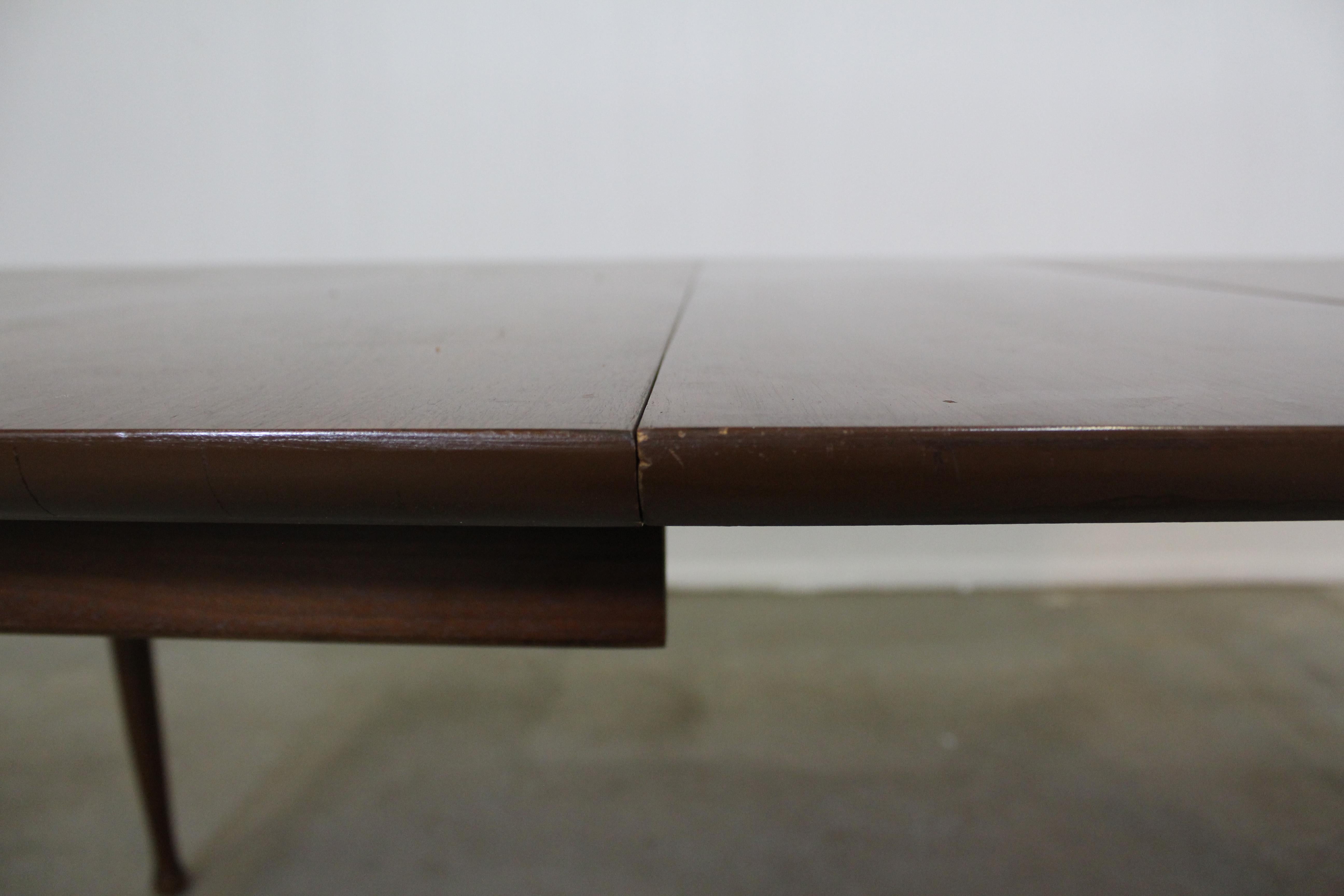 Mid-Century Modern Walnut Surfboard Dining Table 6