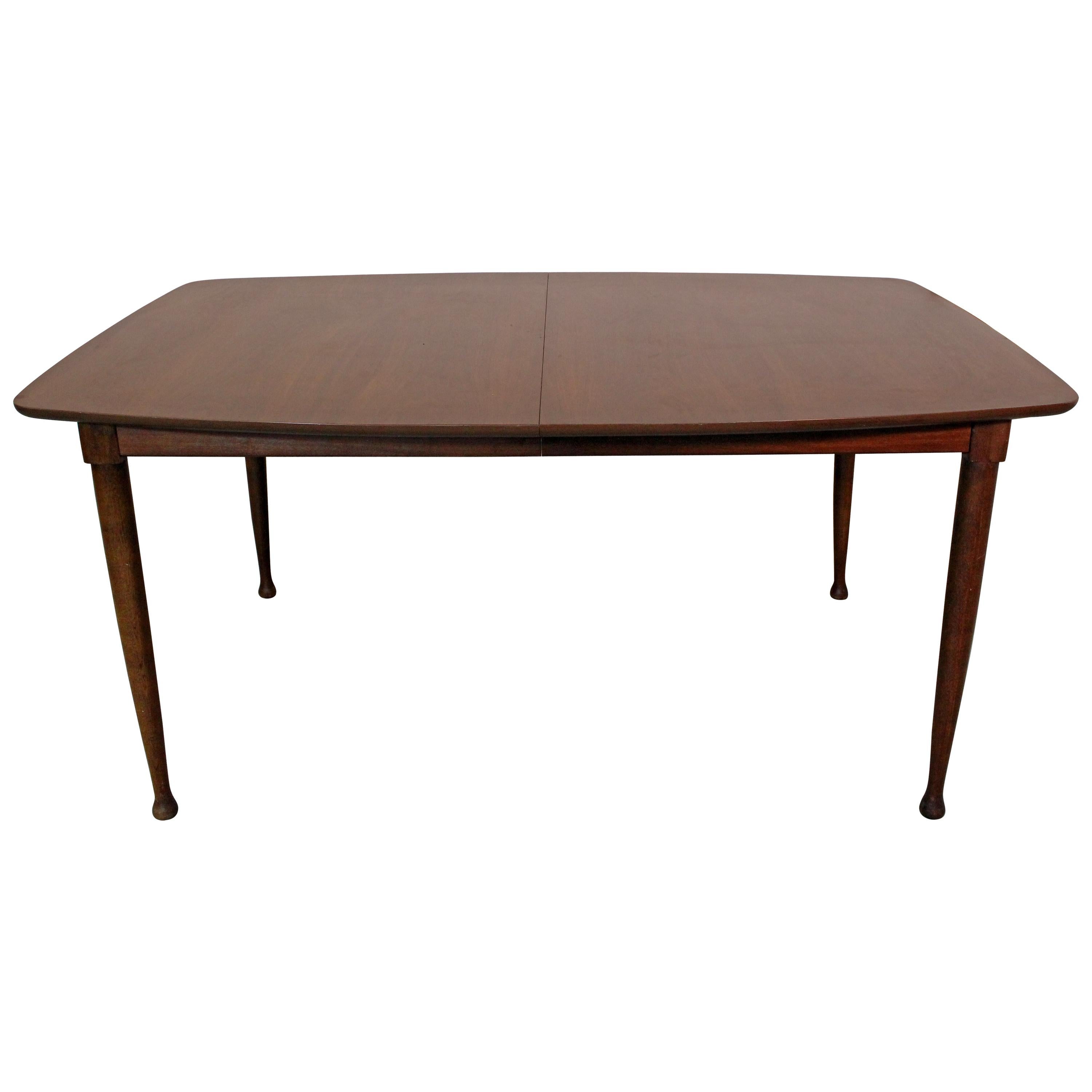 Mid-Century Modern Walnut Surfboard Dining Table