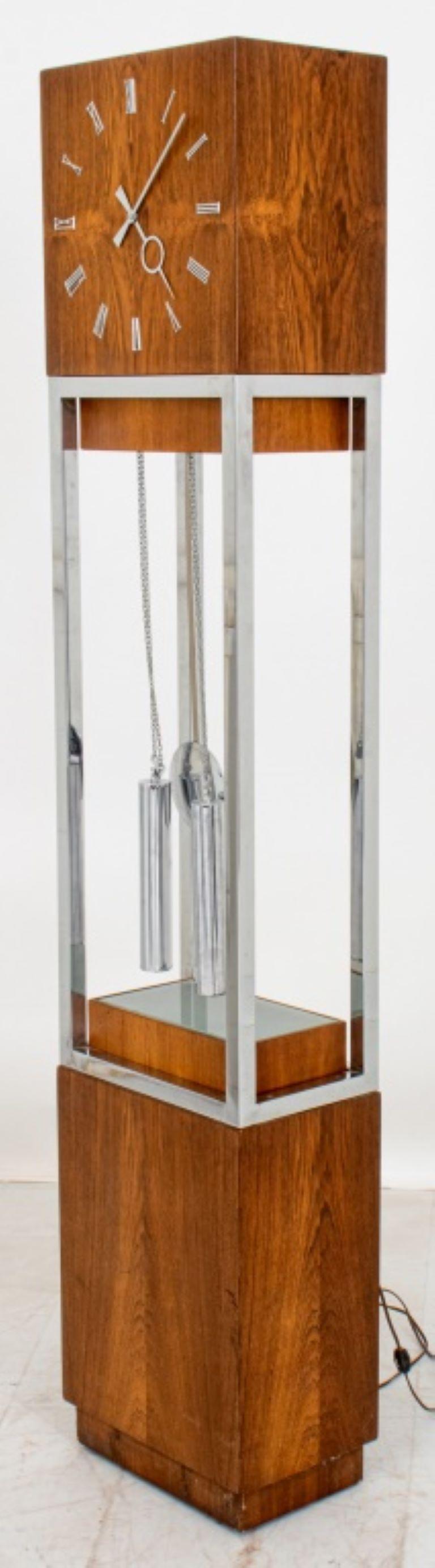 Unknown Mid-Century Modern Walnut Tall Case Clock, 1960s