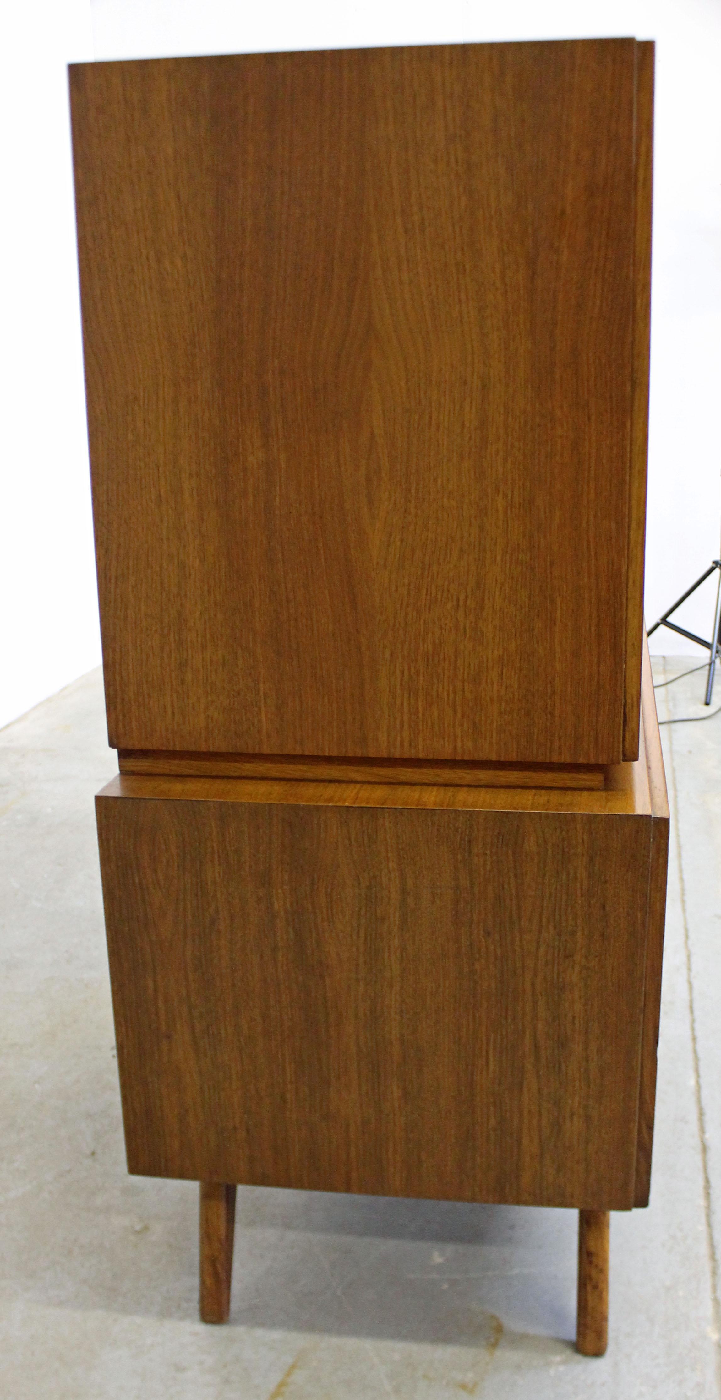 20th Century Mid-Century Modern Walnut Tall Chest of Drawers/Dresser