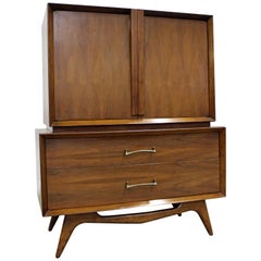 Mid-Century Modern Walnut Tall Chest of Drawers/Dresser