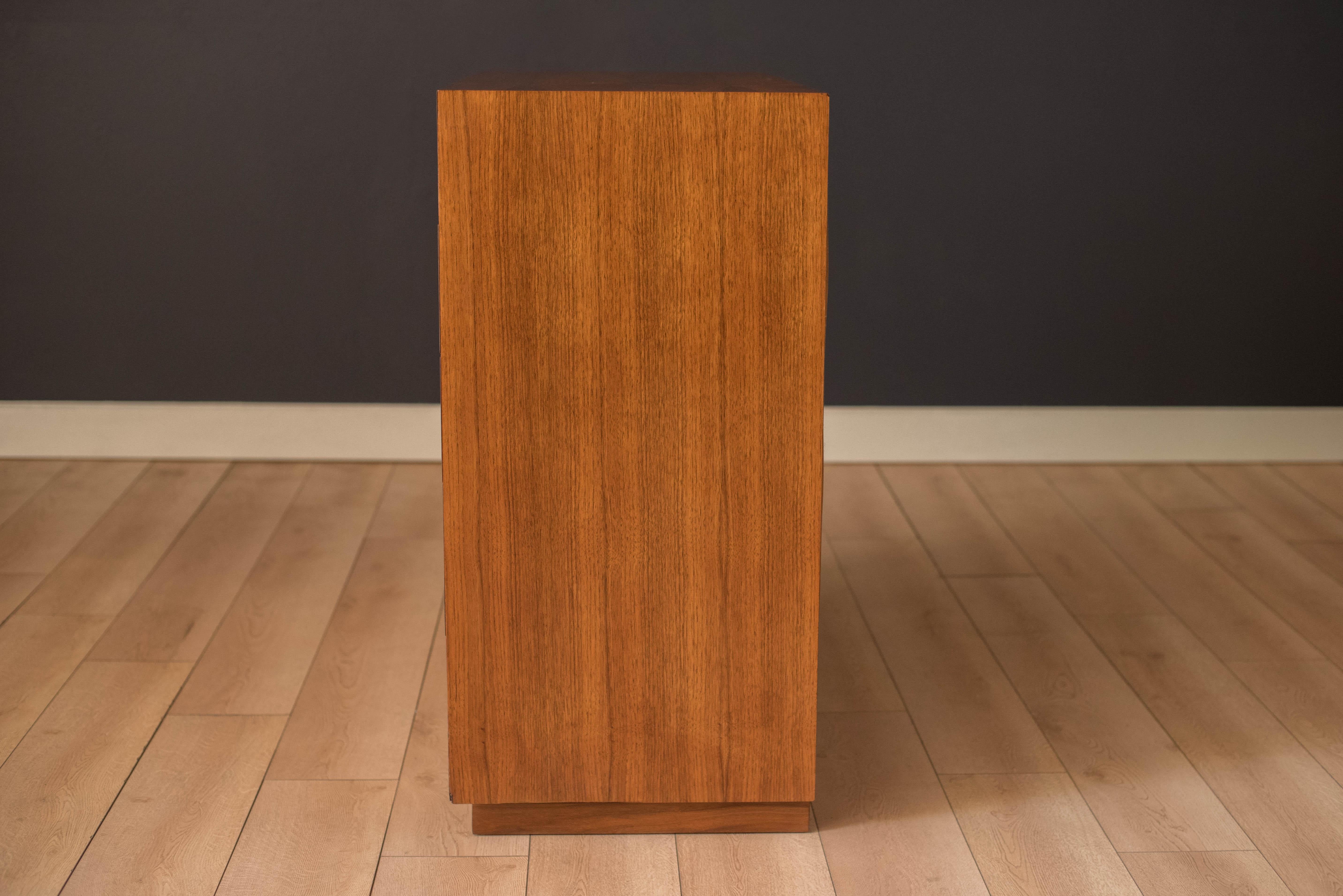 Mid-Century Modern Walnut Tall Dresser Chest by Ramseur 5