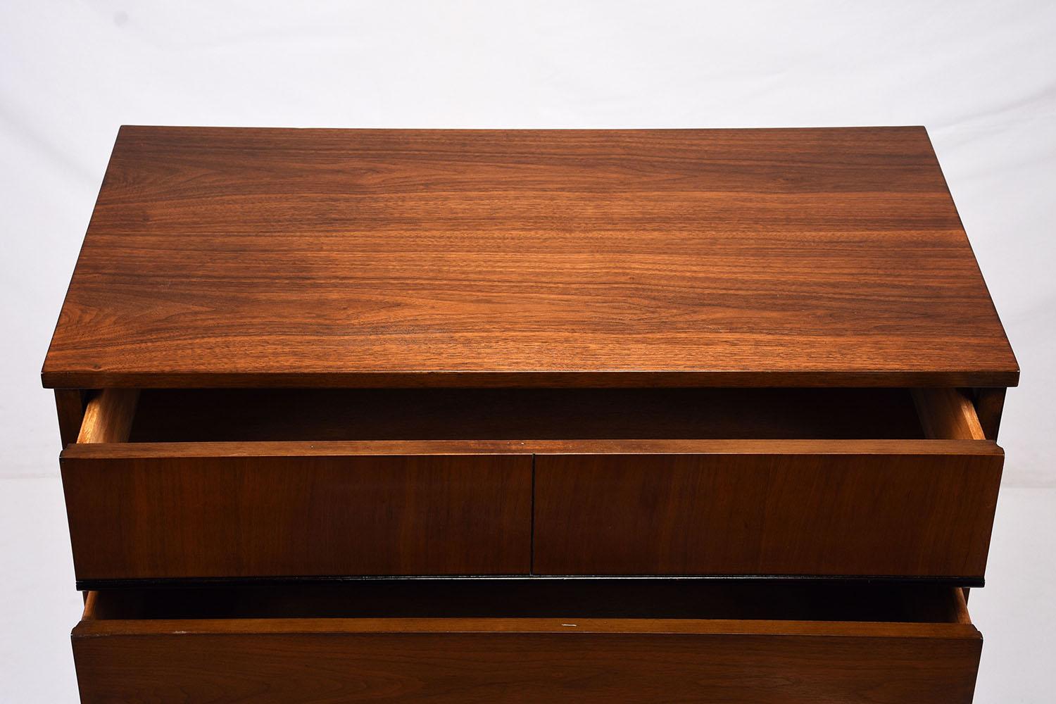 American Mid-Century Modern Walnut Tall Dresser