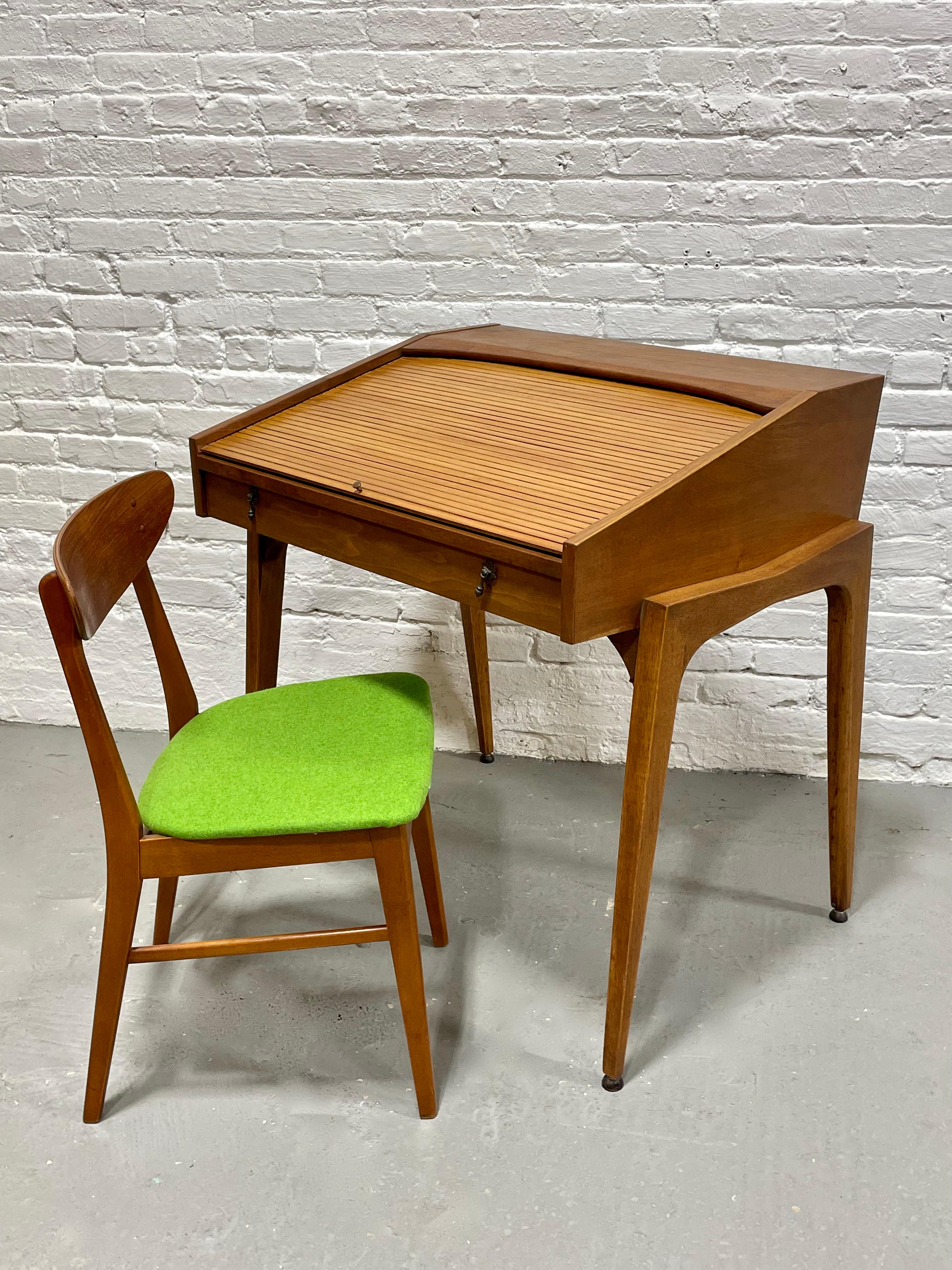 Mid-Century Modern Mid Century MODERN WALNUT Tambour DESK by John Van Koert for Drexel, c. 1960's