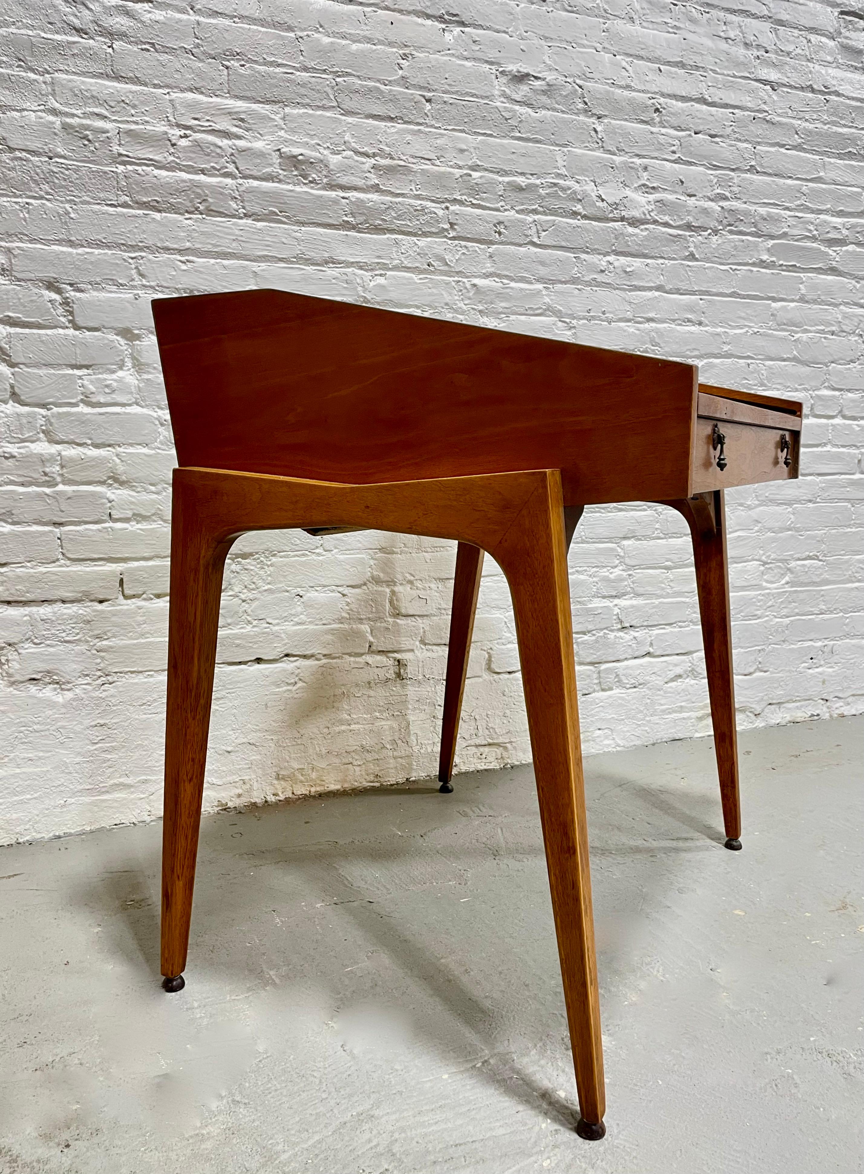 Mid Century MODERN WALNUT Tambour DESK by John Van Koert for Drexel, c. 1960's In Good Condition In Weehawken, NJ