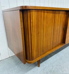 Mid-Century Modern Walnut Tambour Door Sideboard