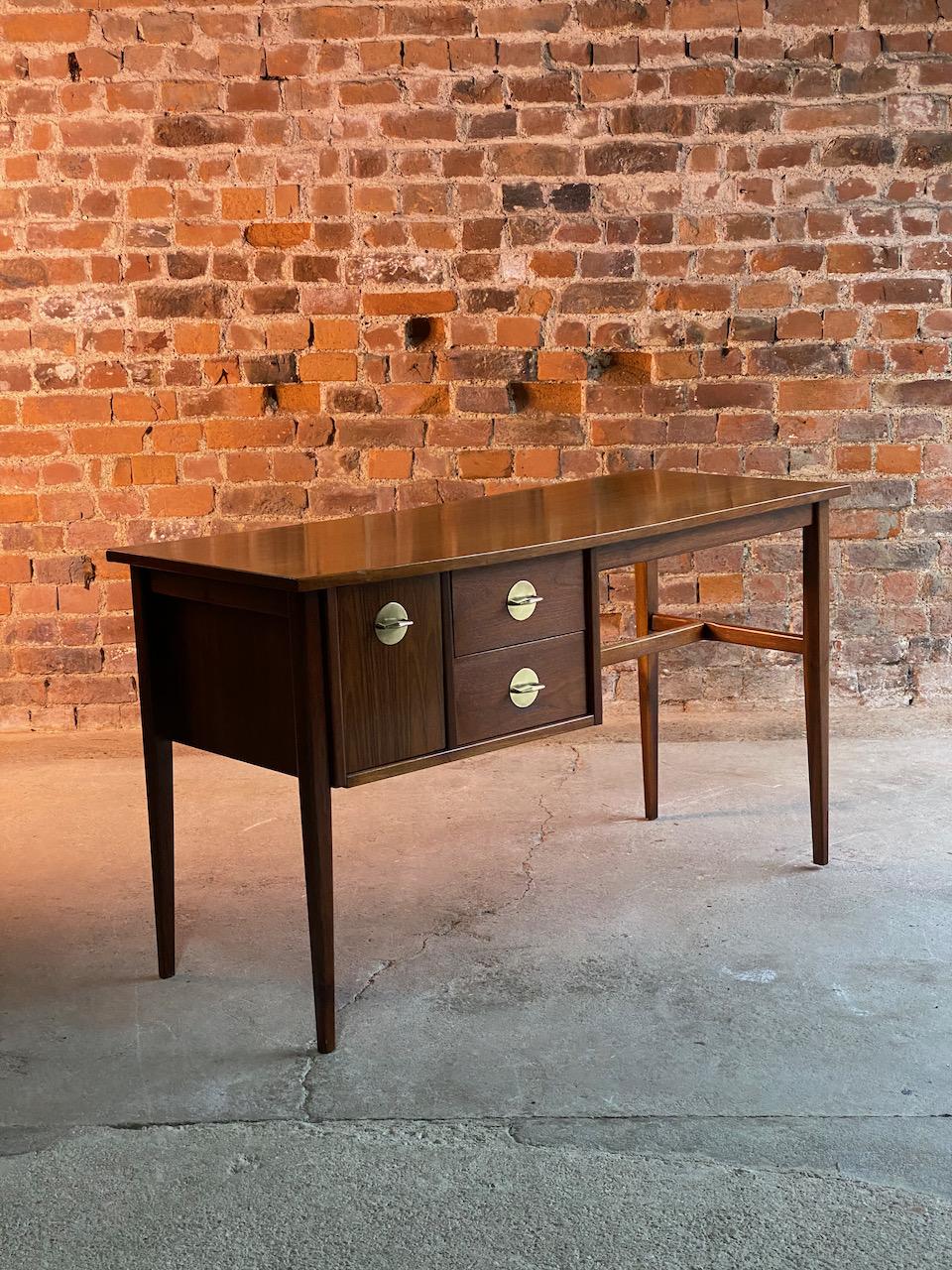 Danish Mid-Century Modern Walnut and Teak Desk and Chair, Denmark, circa 1960