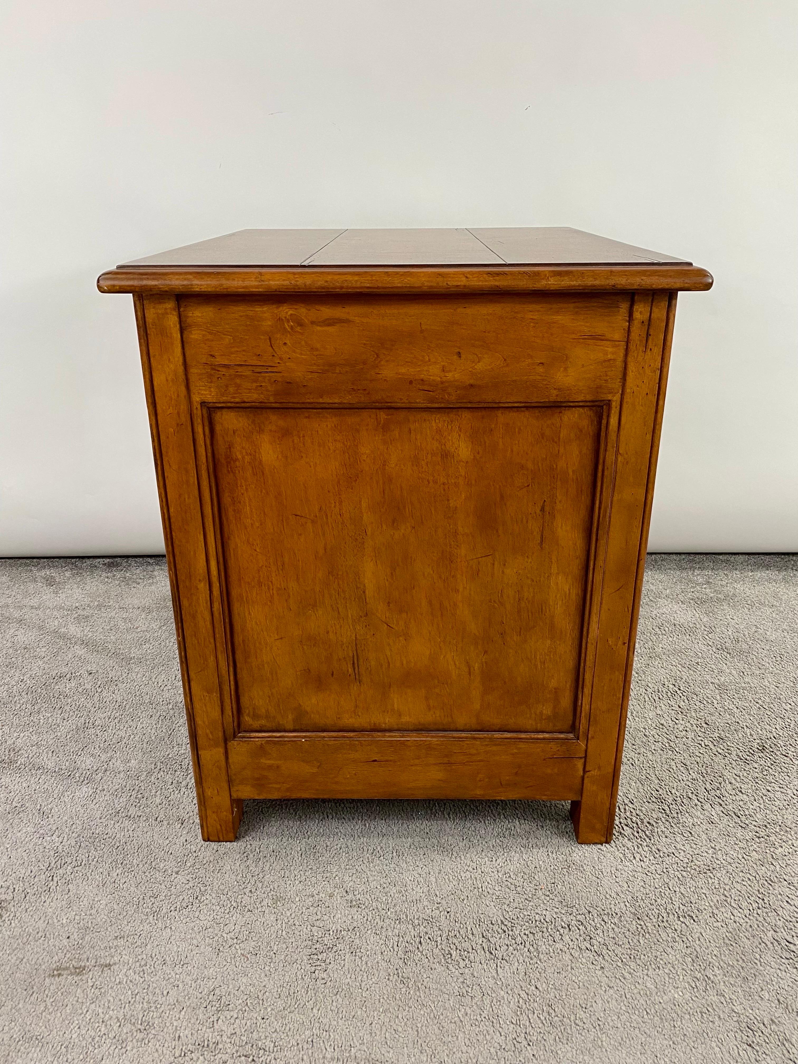 Mid-Century Modern Walnut Three Drawer Side, End Table or Nightstand by Hekman  For Sale 7